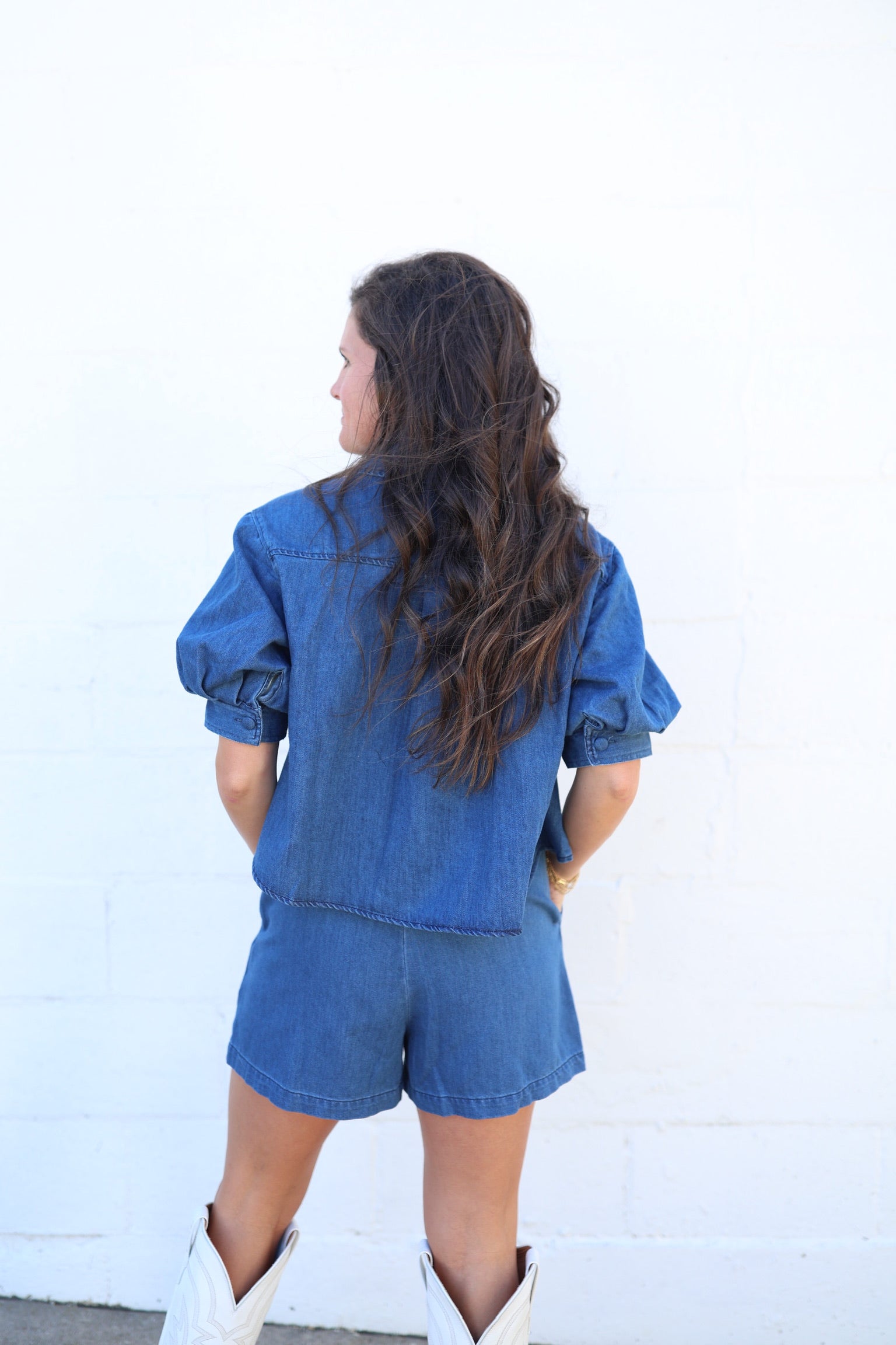 Dani Denim Button Shorts