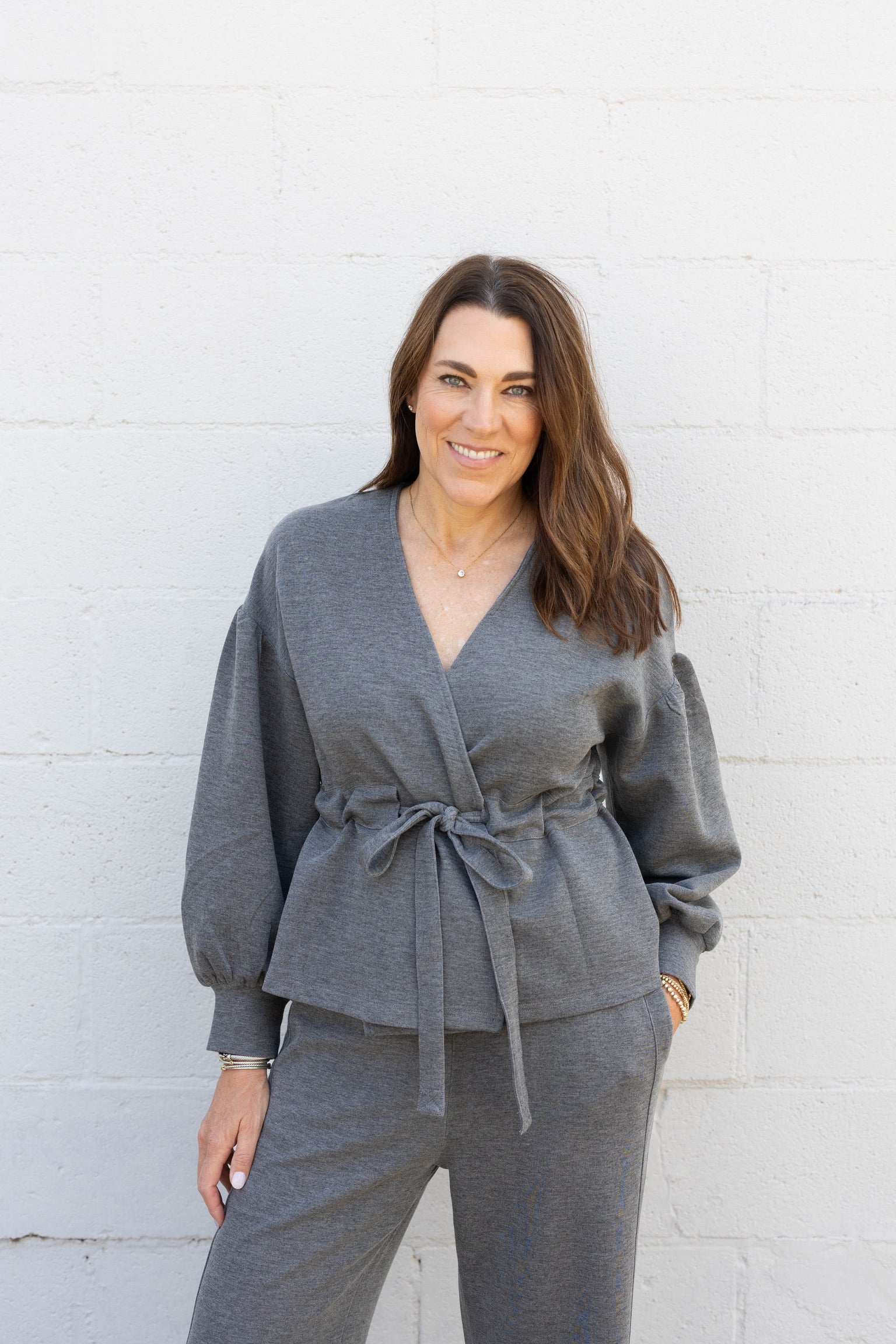 Charcoal Butter Wrap Cardigan