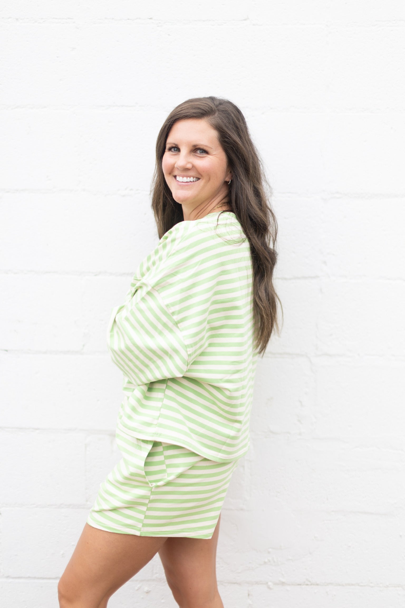 Honeydew Stripe Shorts