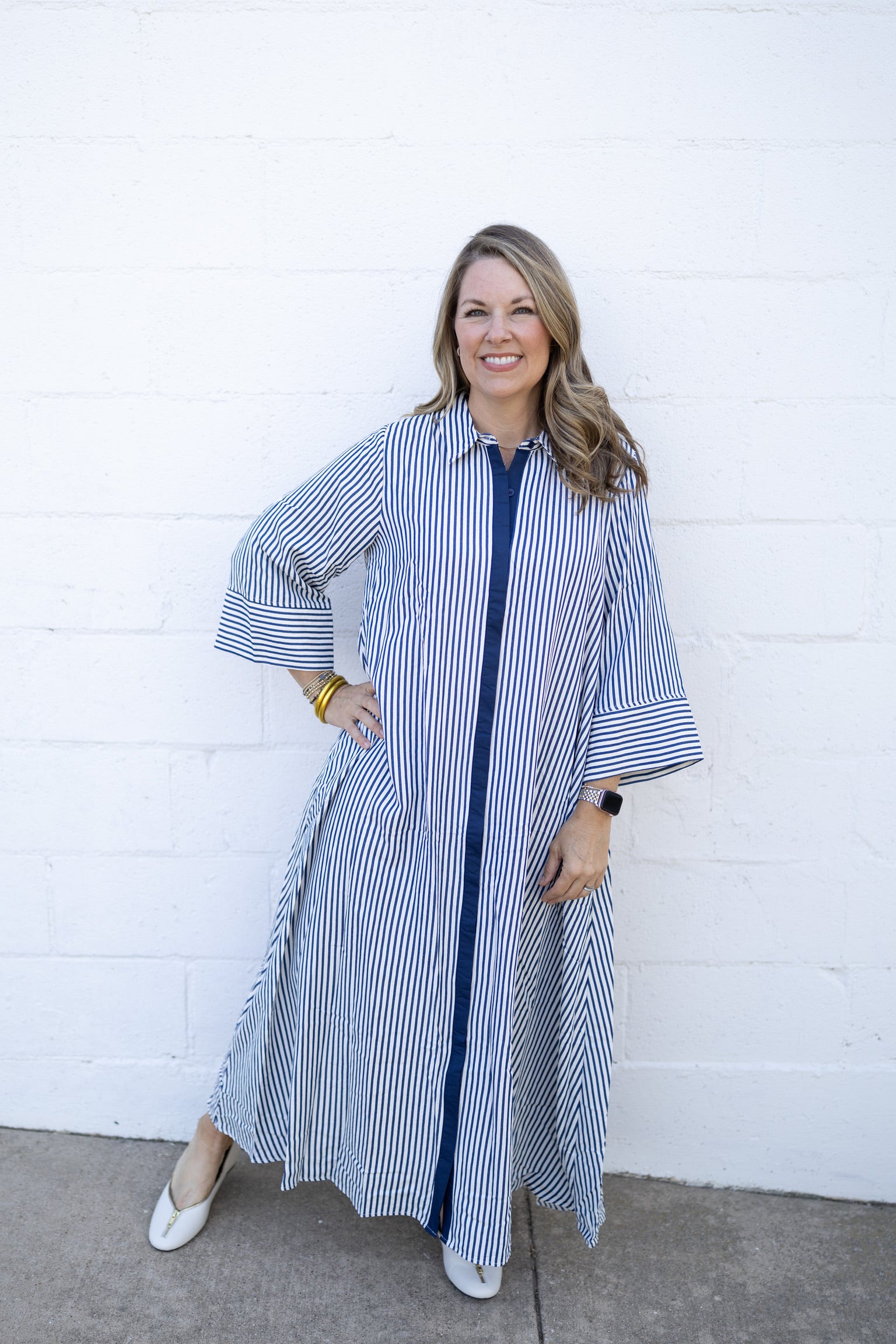 Indigo Stripe Dress