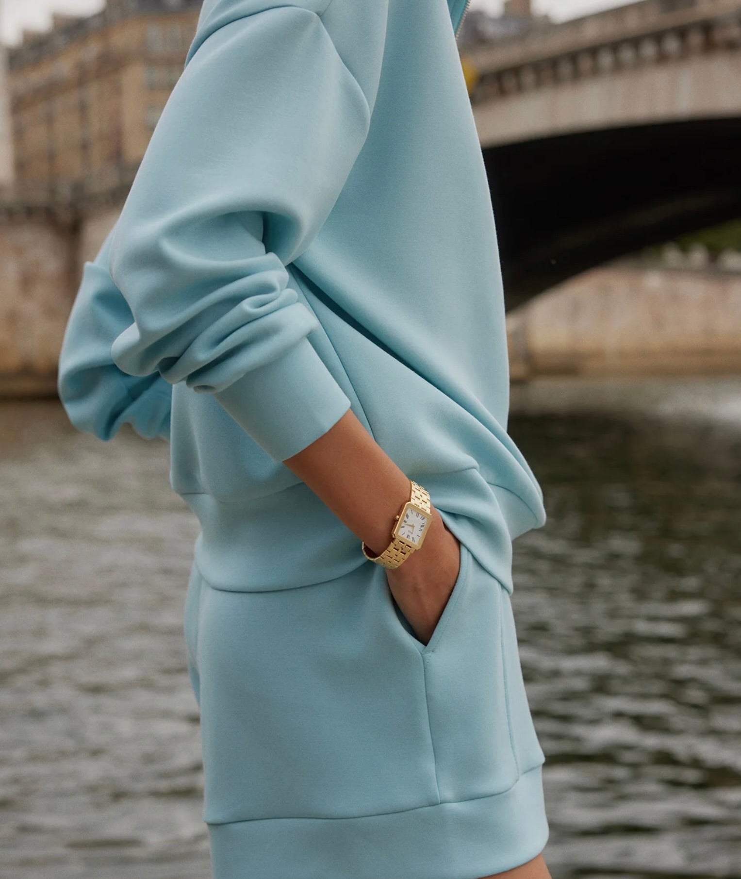 Hawley Blue Half Zip Sweatshirt