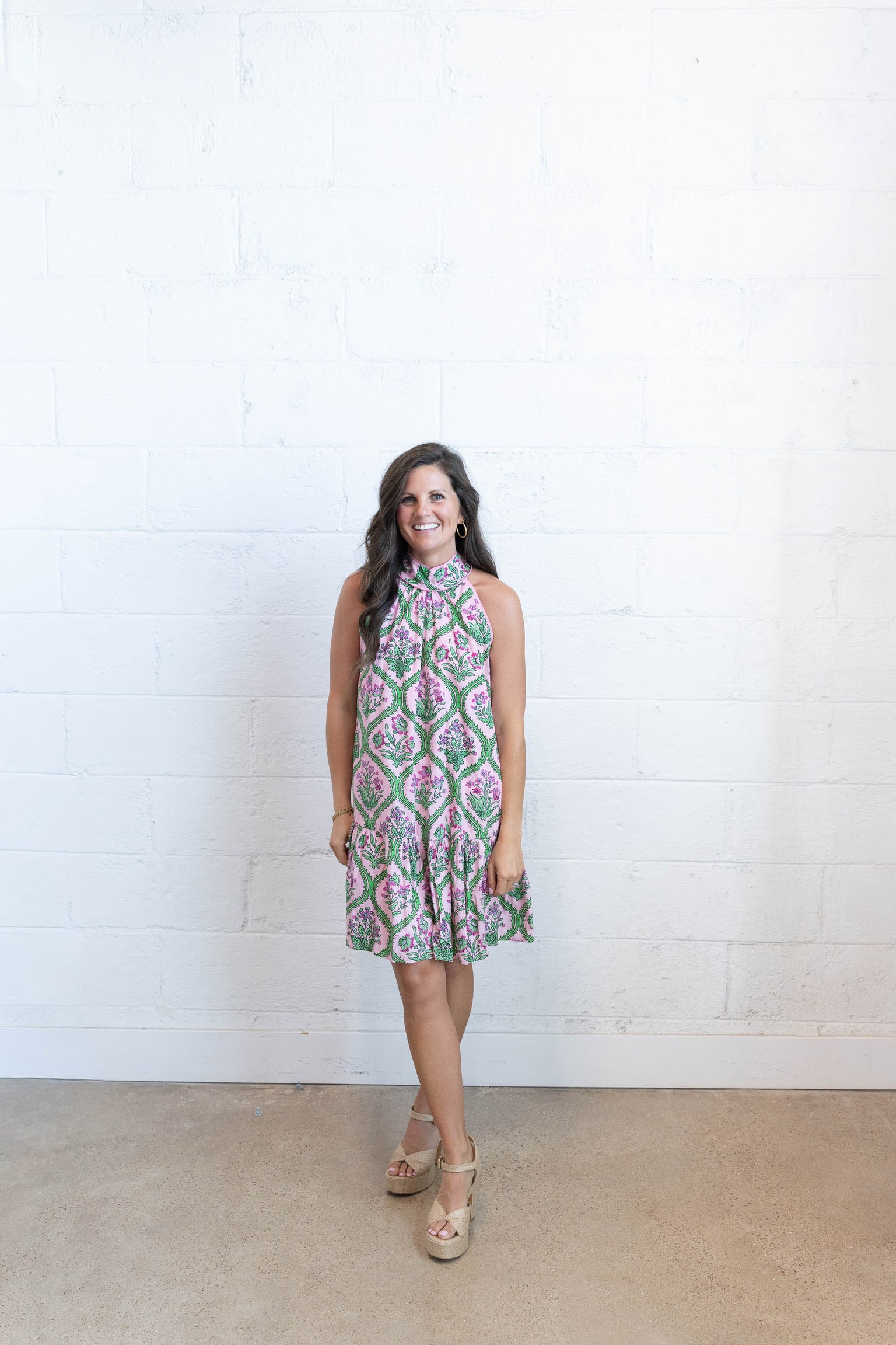 Pink Peony Mini Dress