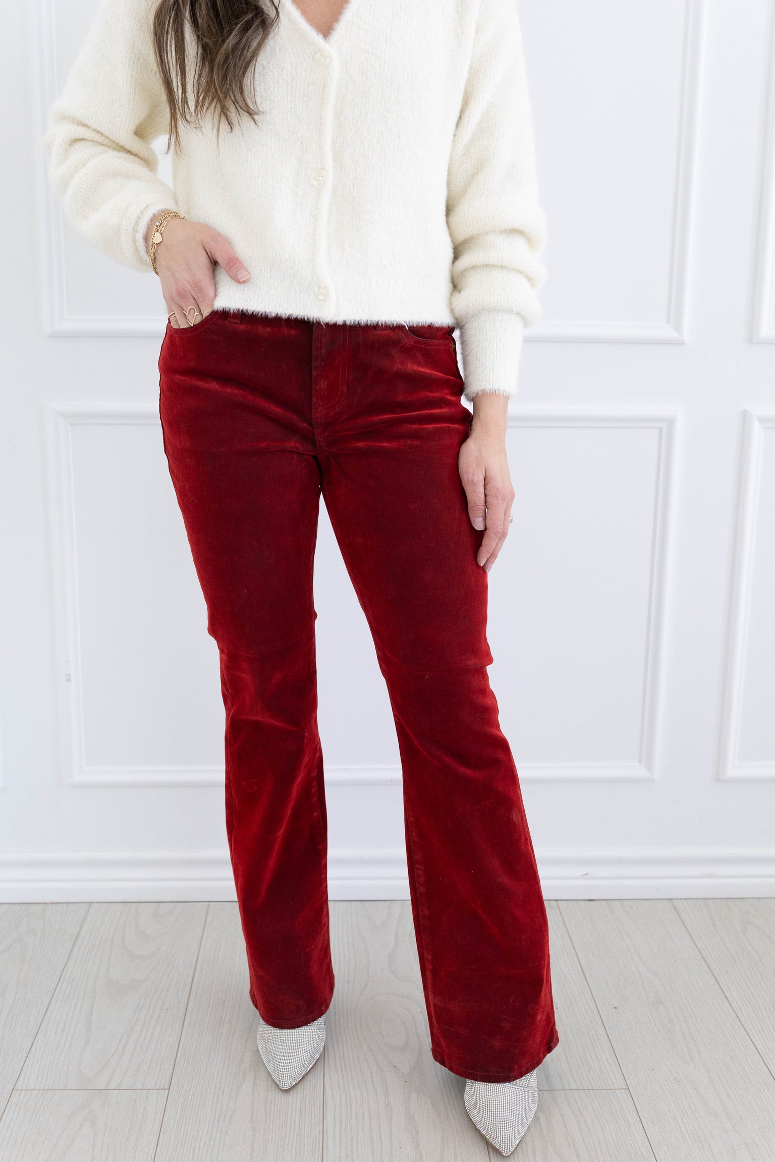 Jaxtyn Cherry Red Jeans
