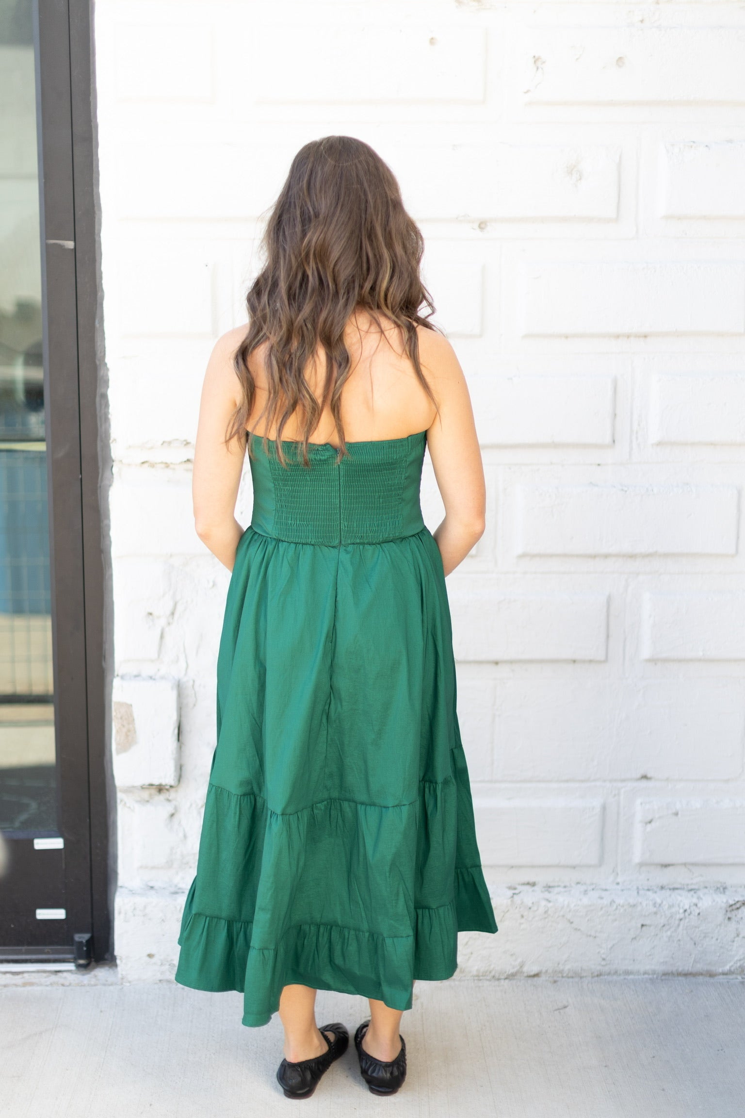 Green Holiday Bow Mini Dress