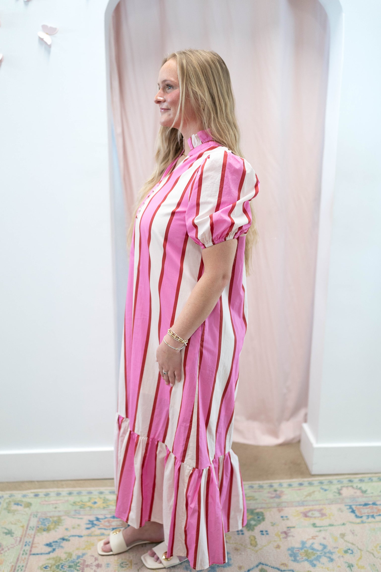 Scarlett Stripe Midi Dress