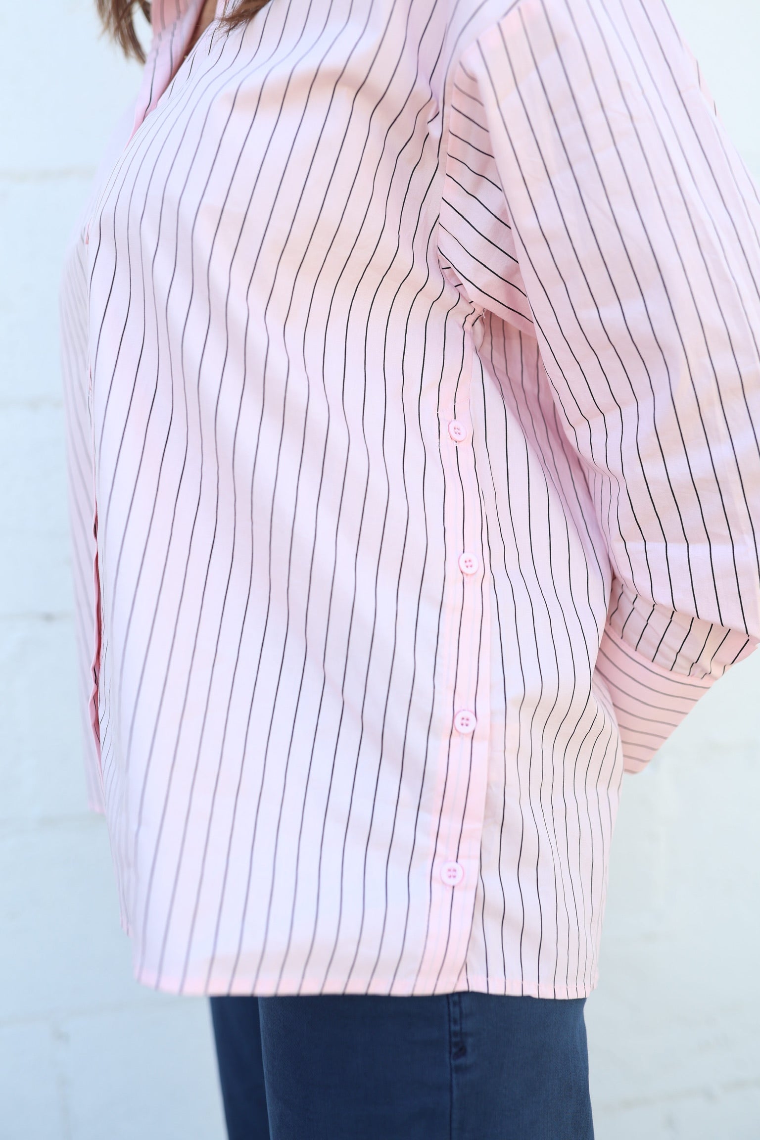 Blush Stripe Button Down