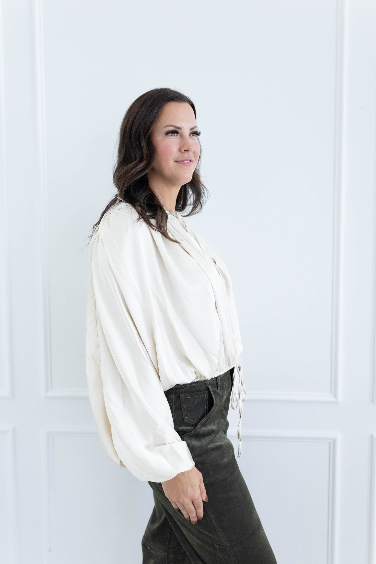 Pearl Silky Satin Top