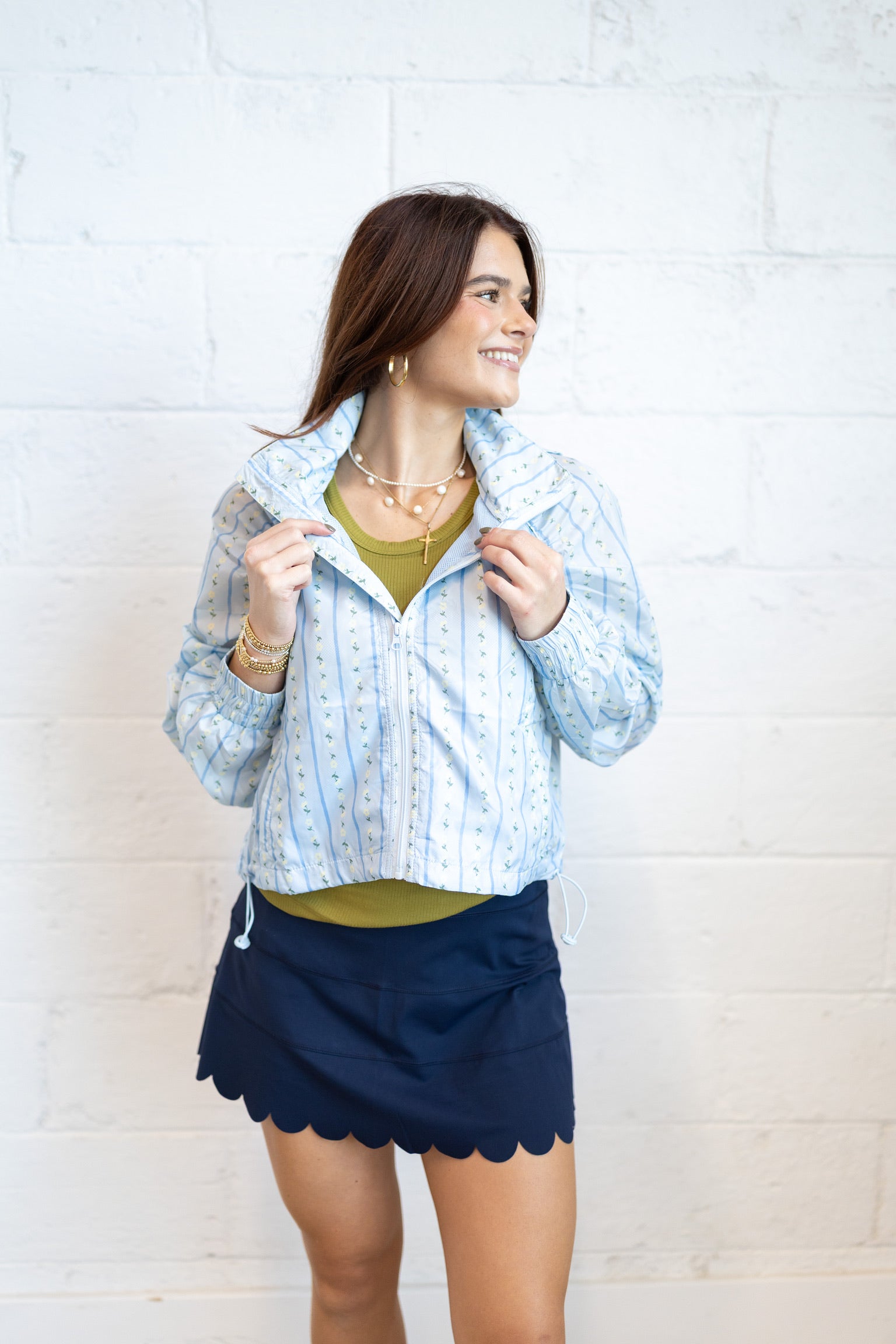 Magnolia Floral Stripe Jacket