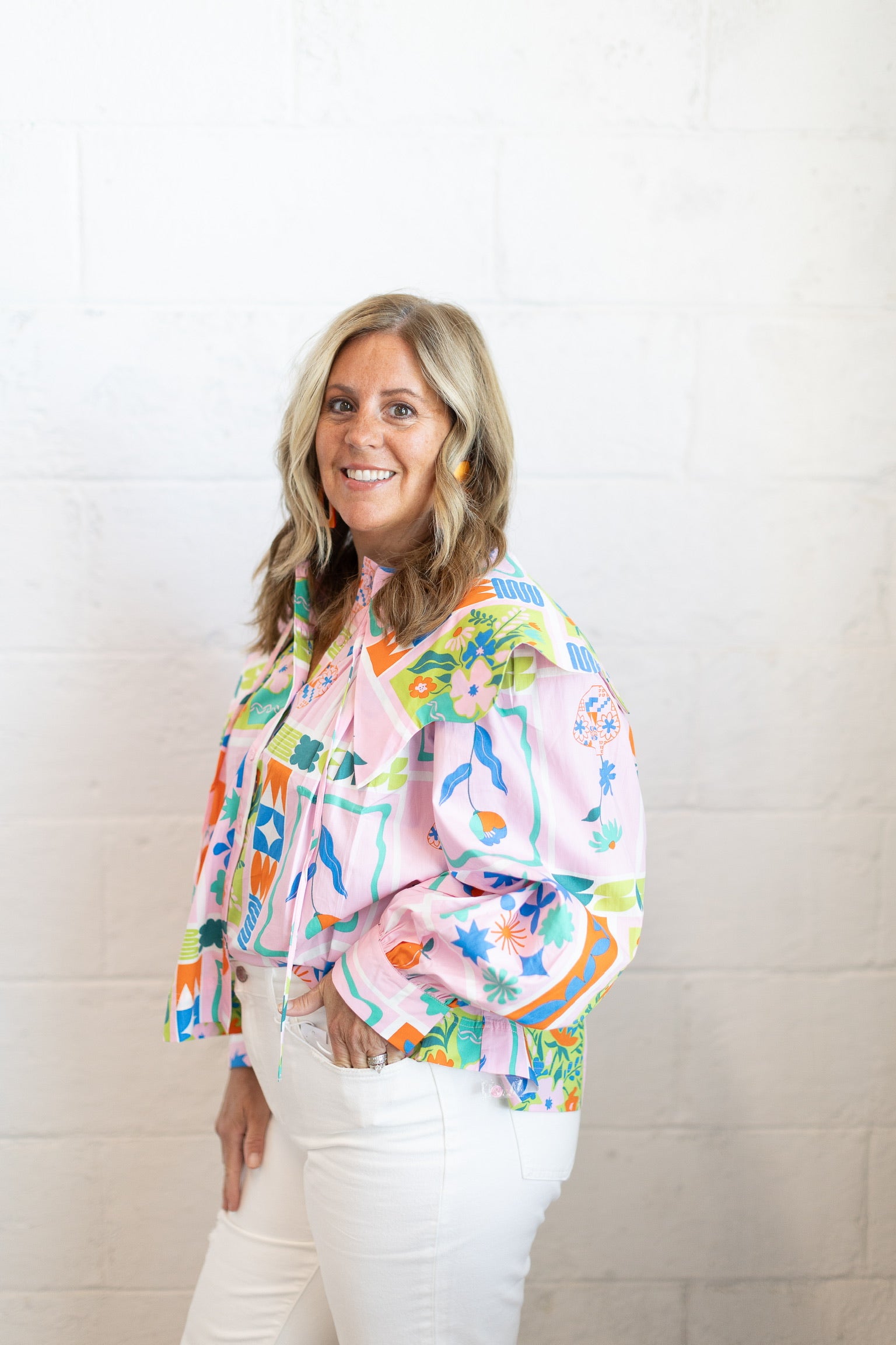 Freya Floral Collar Top