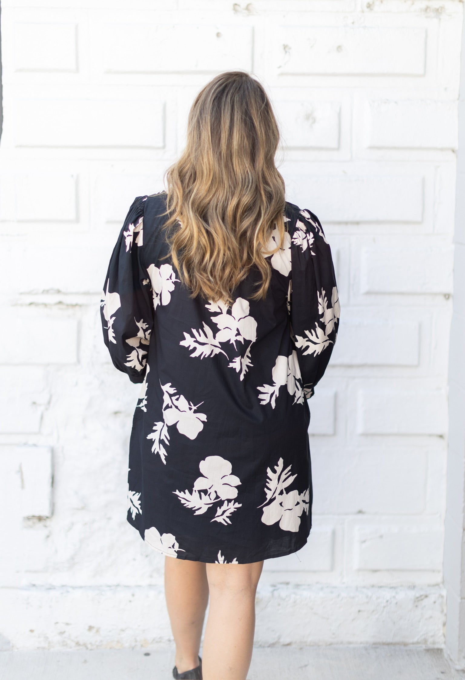 Floral V Neck Dress