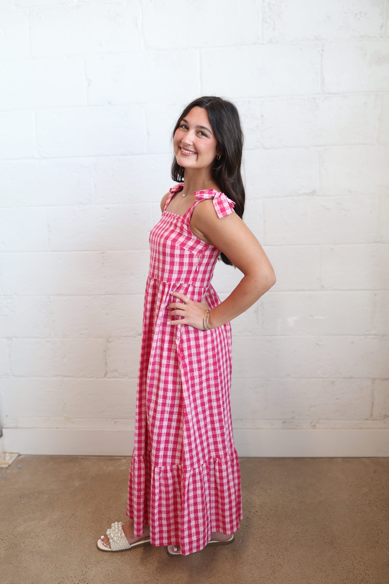 Pink Gingham Dress