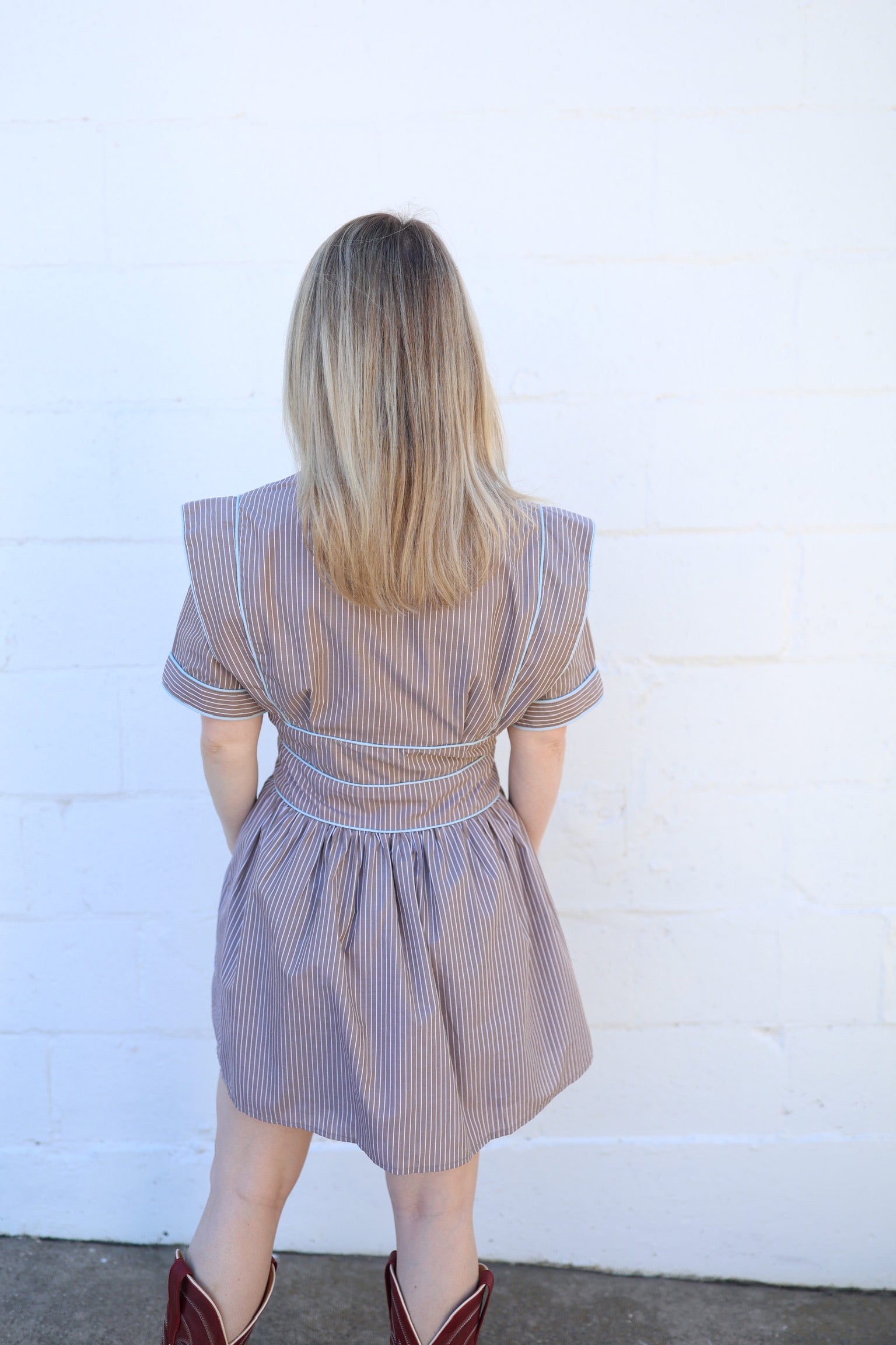 Sutton Stripe Poplin Dress