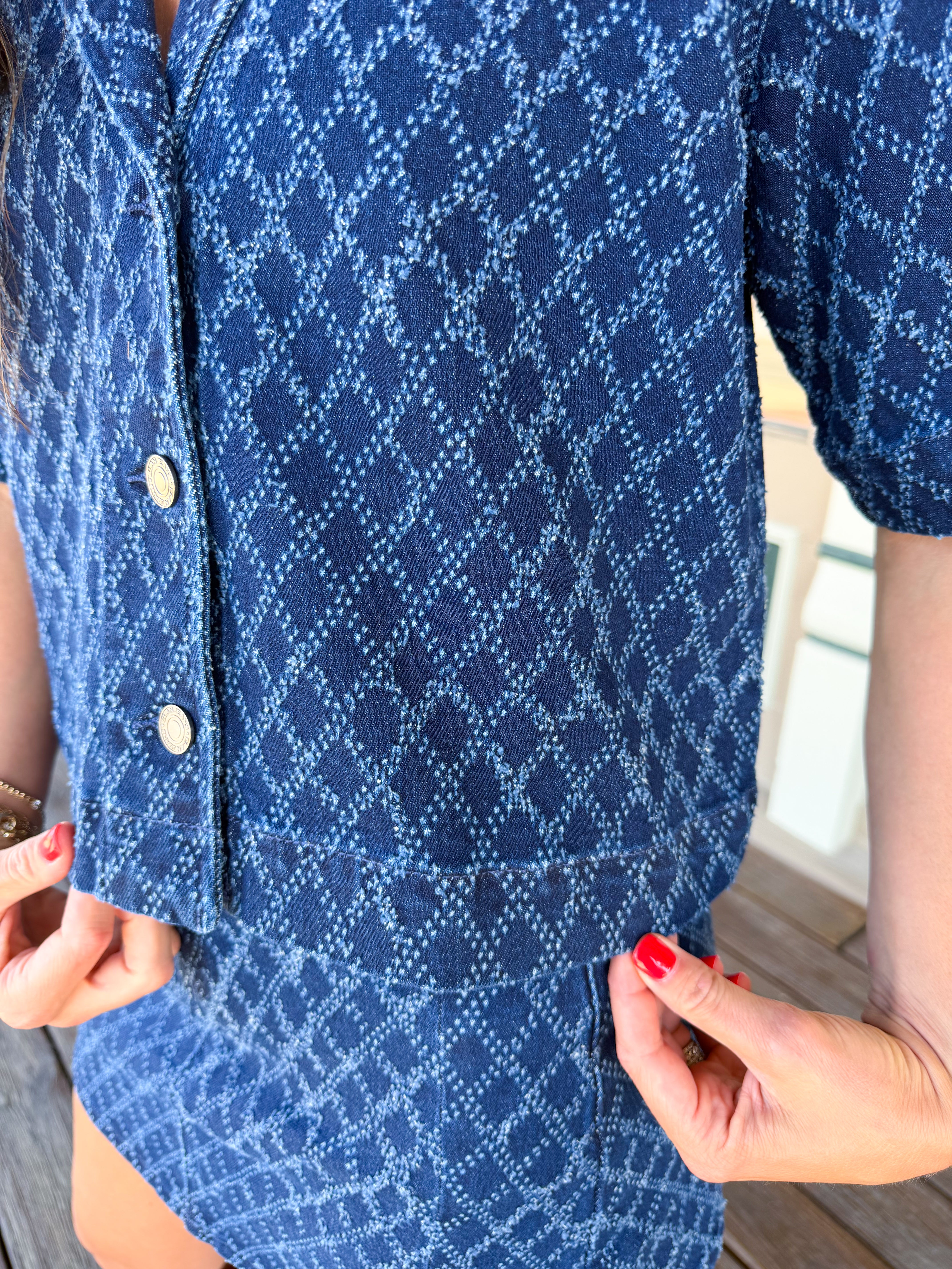 Diamond Denim Skirt