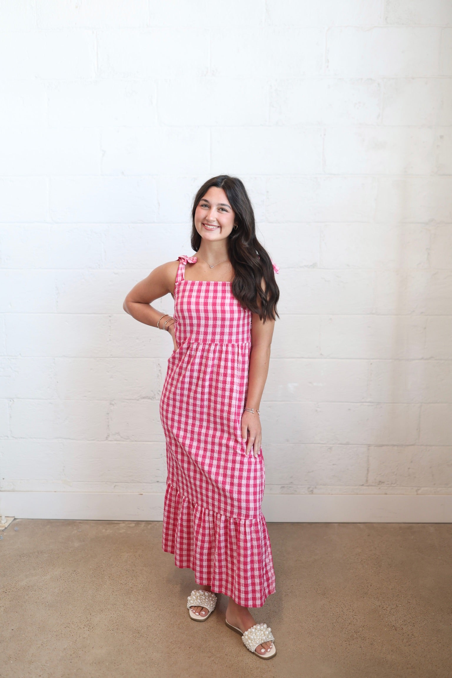 Pink Gingham Dress