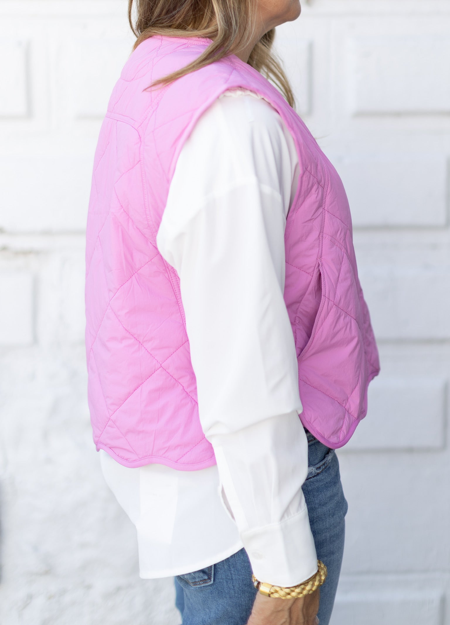 Bubble Gum Quilted Vest