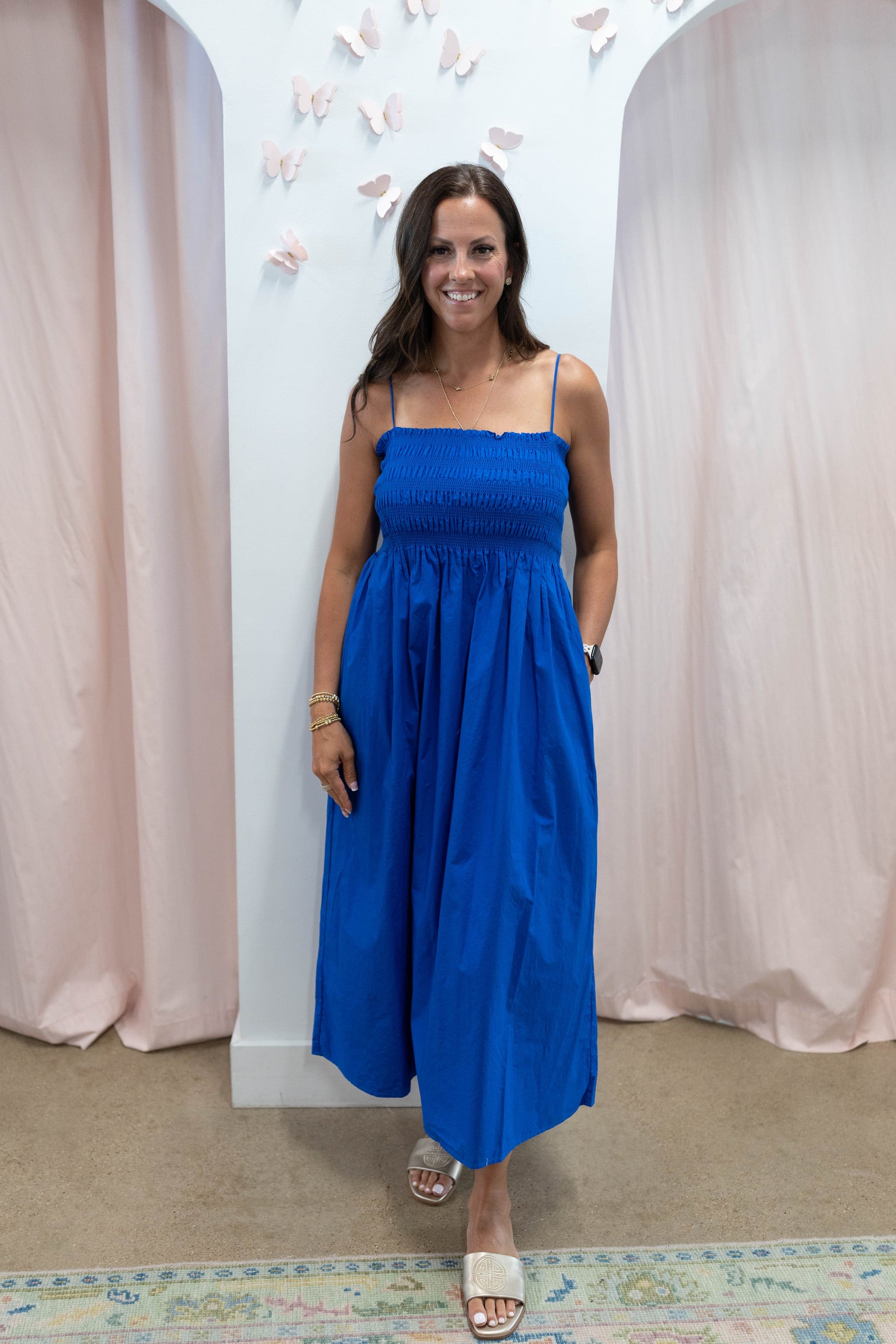 Cornelia Poplin Midi Dress