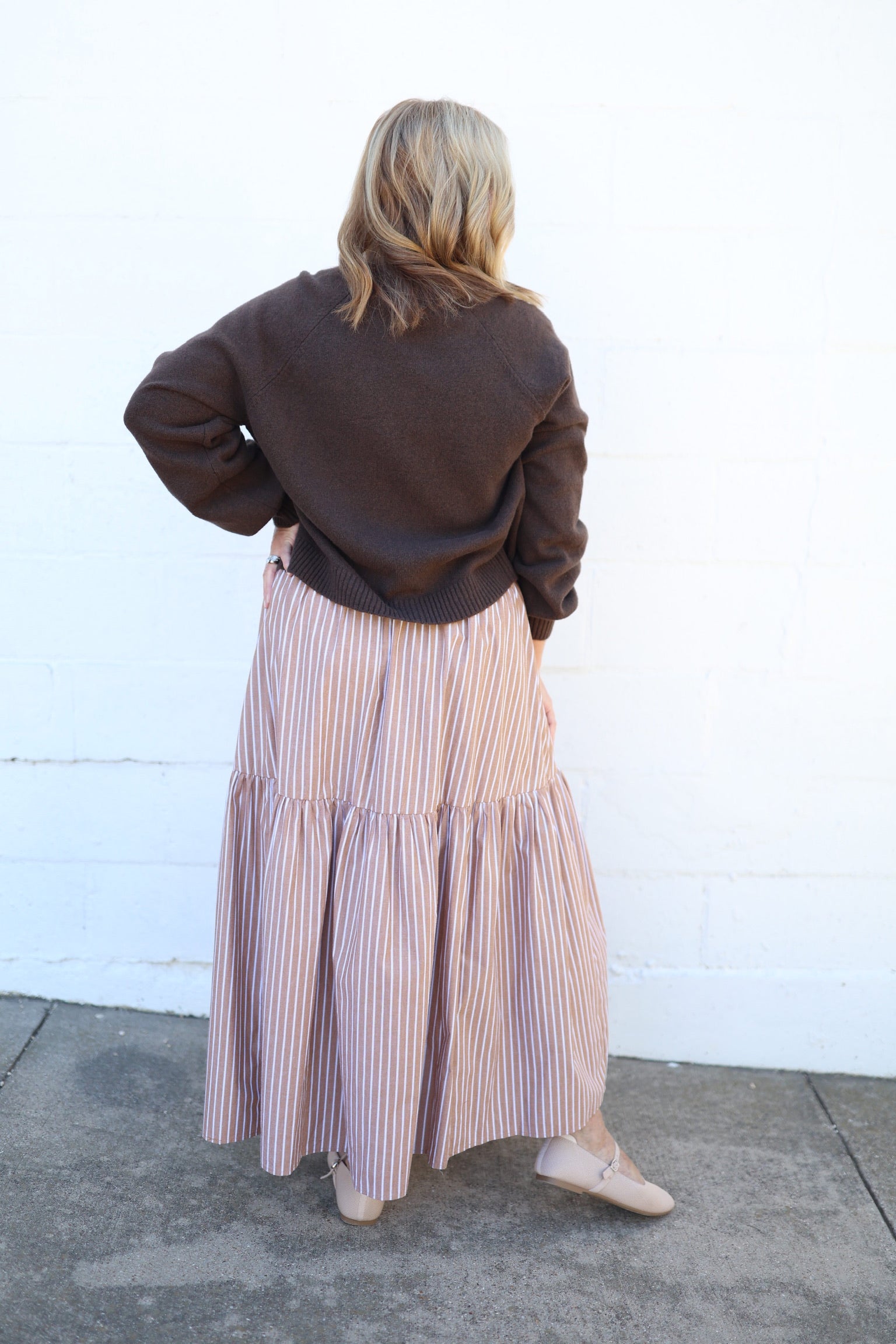 Kate Stripe Smock Maxi Skirt