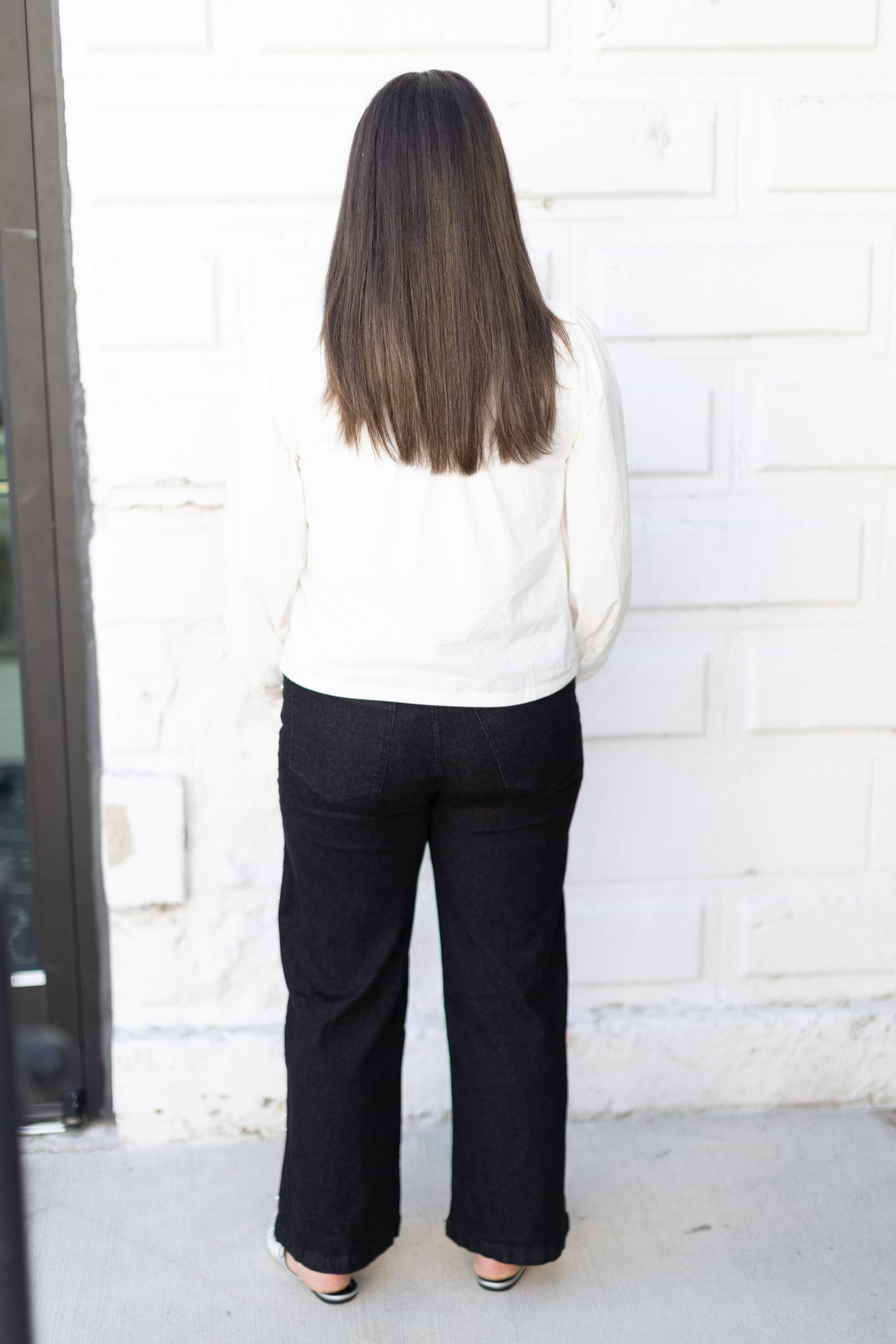 White Ruffle Top