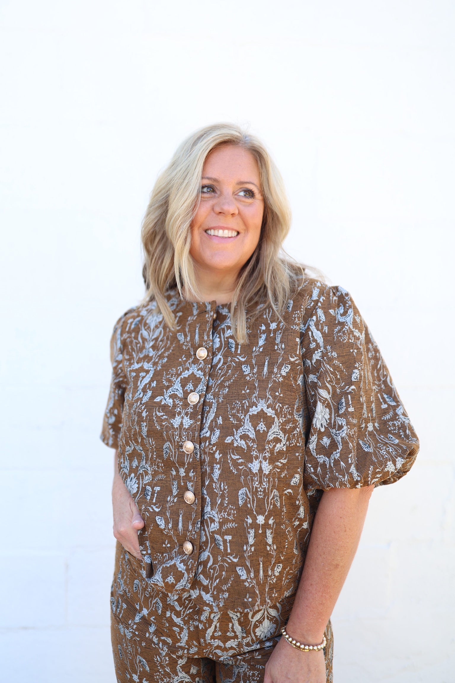 Julie Jacquard Blouse