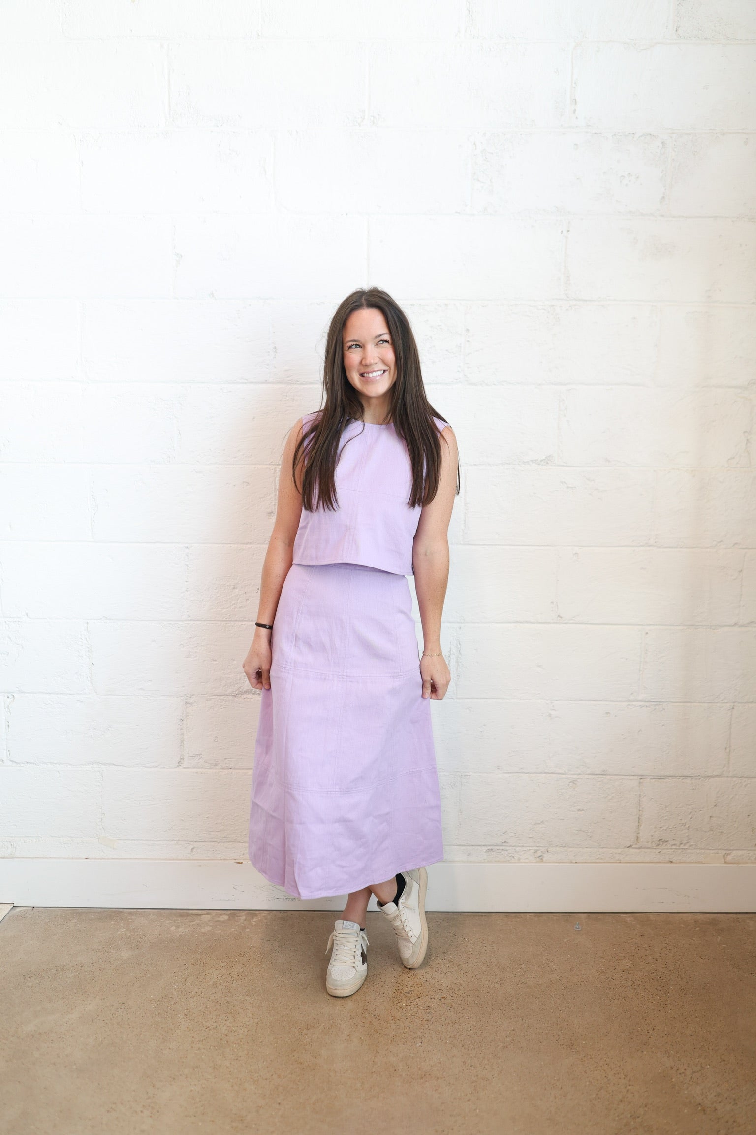 Lila Zip Midi Skirt
