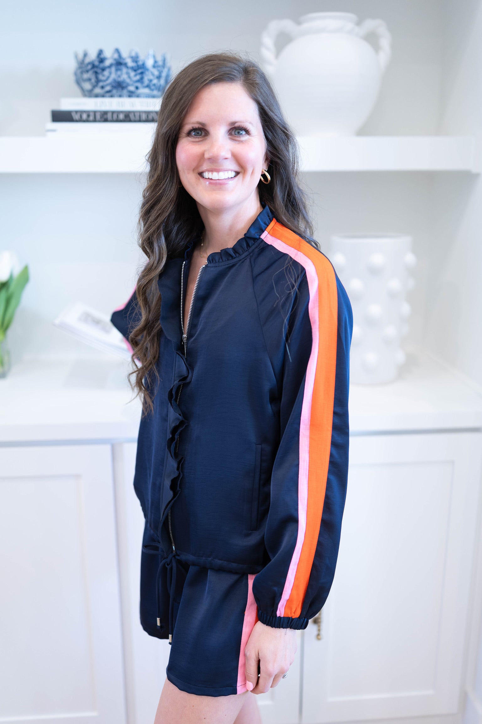 Nessa Navy Stripe Shorts