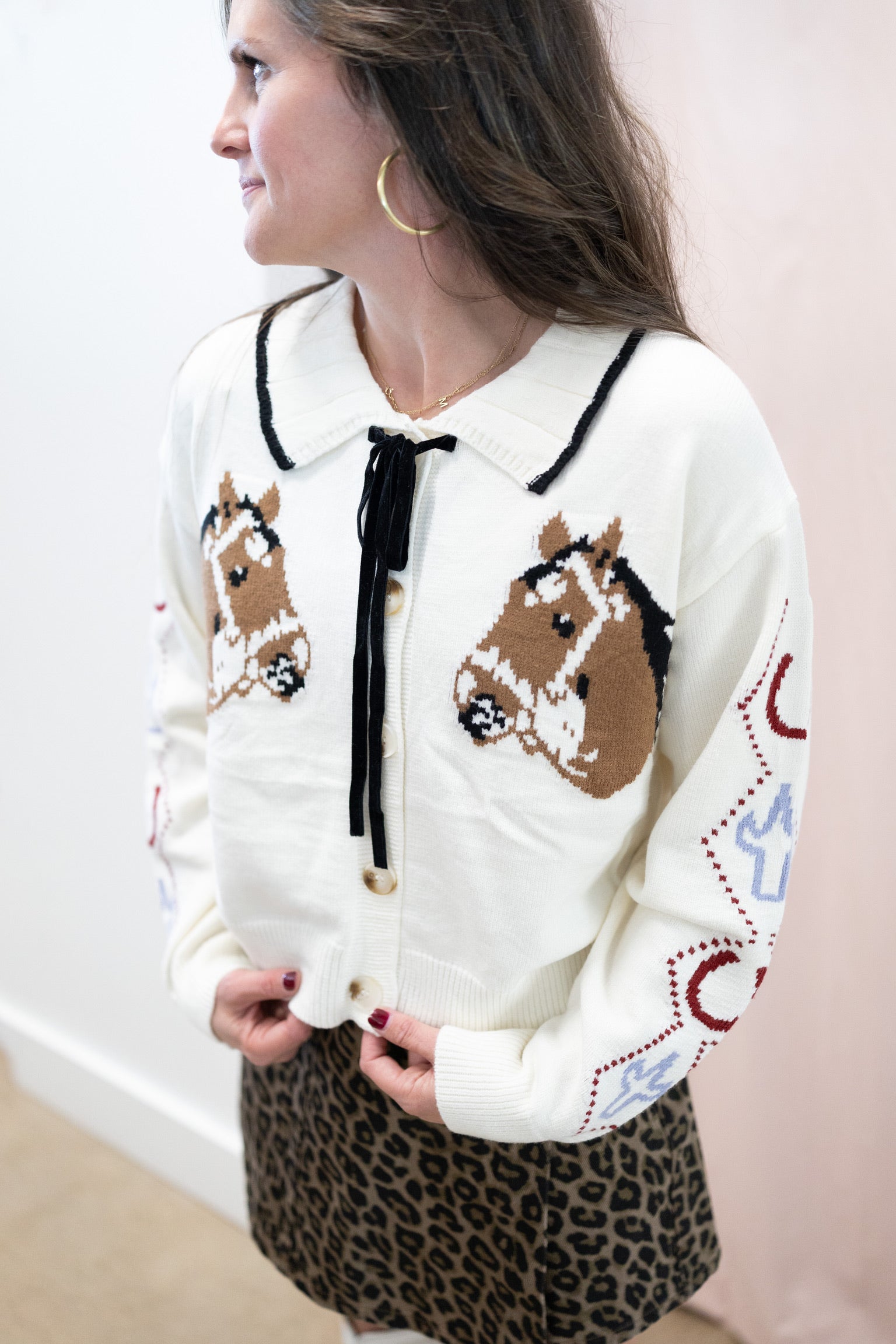 Leddy Horse Cardigan