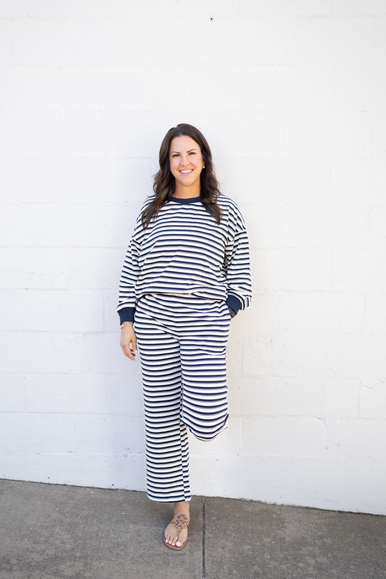 Navy Stripe Pants