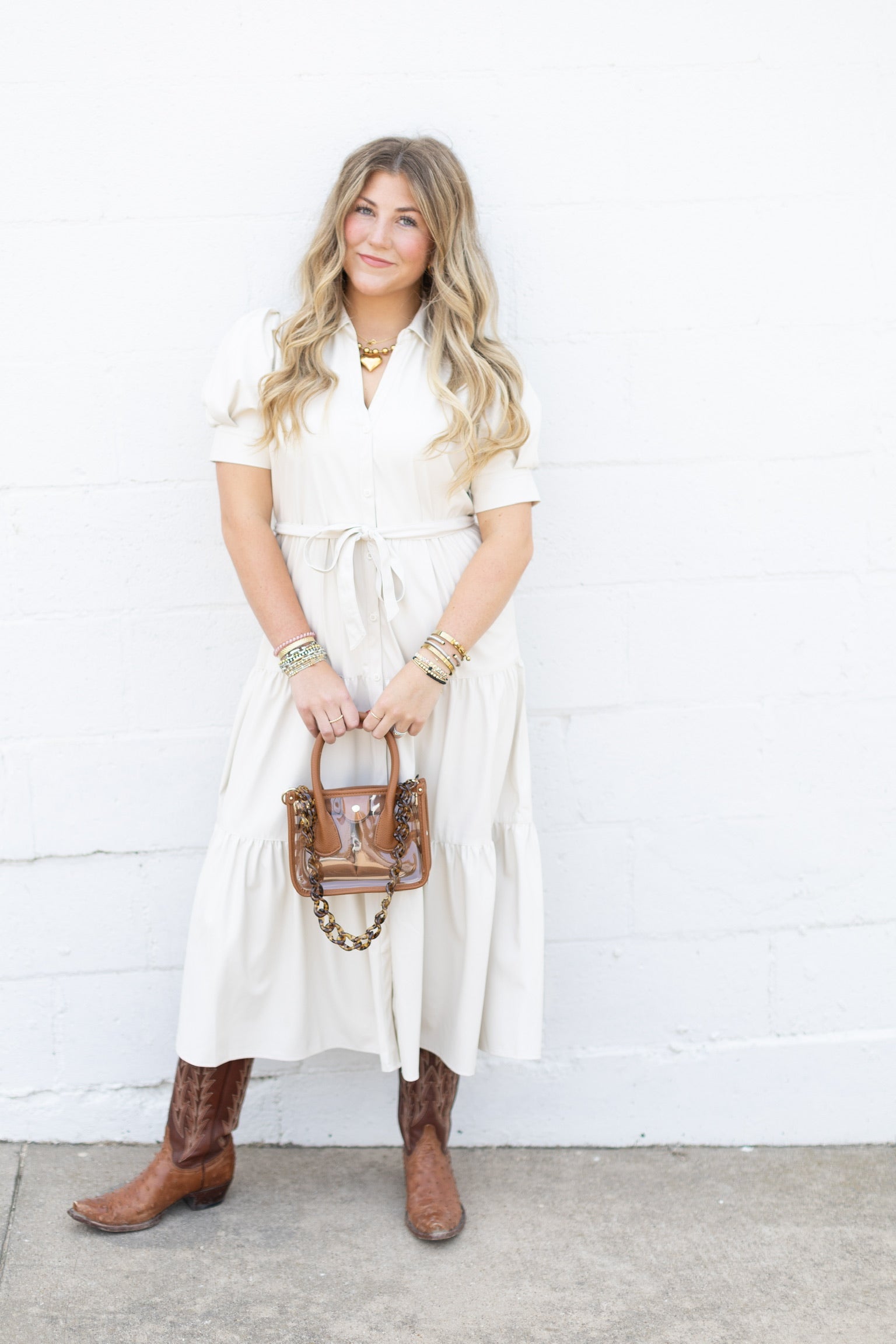 Maren Leather Midi Dress