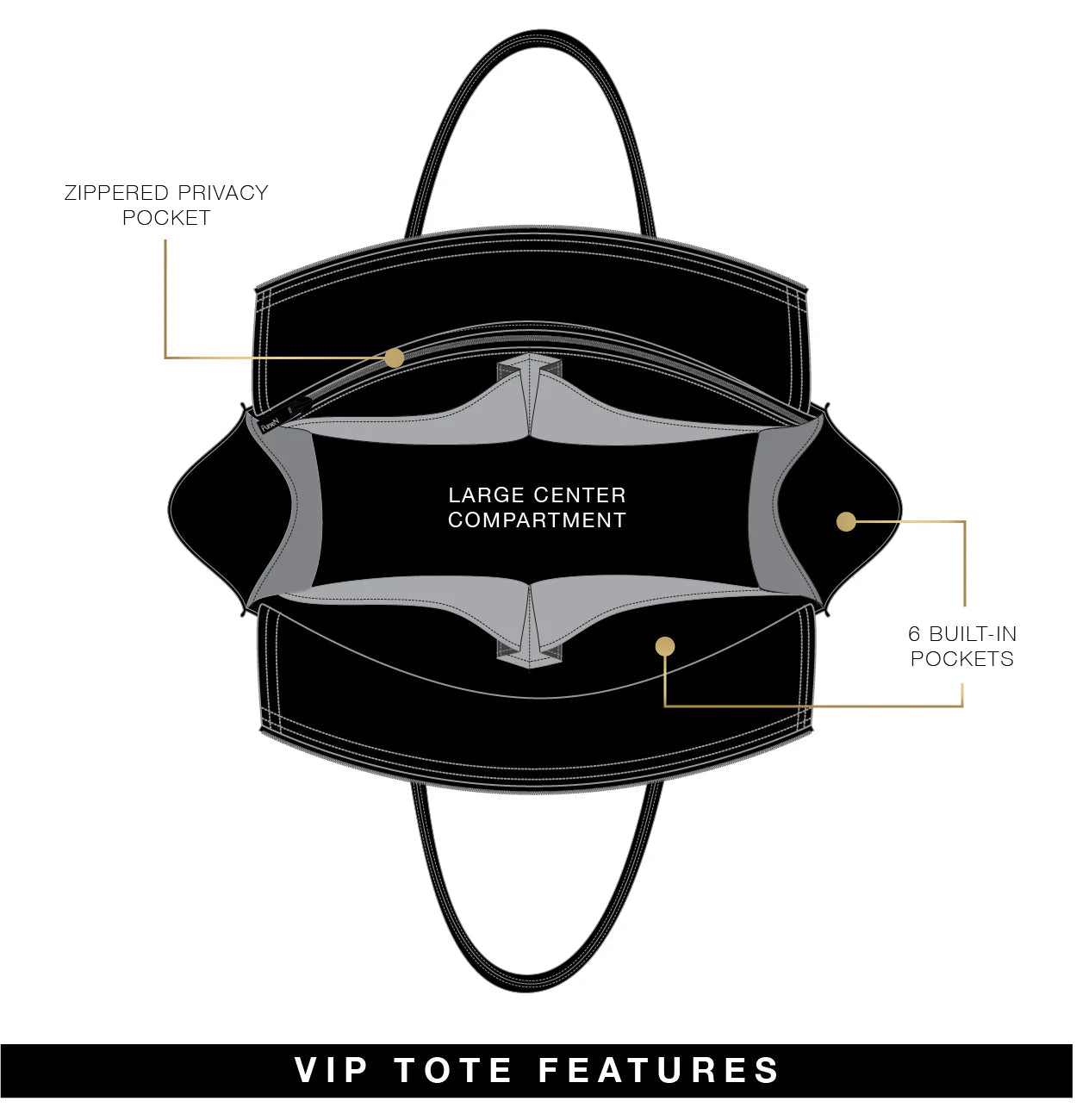 Black Quilted Vip Travel Tote