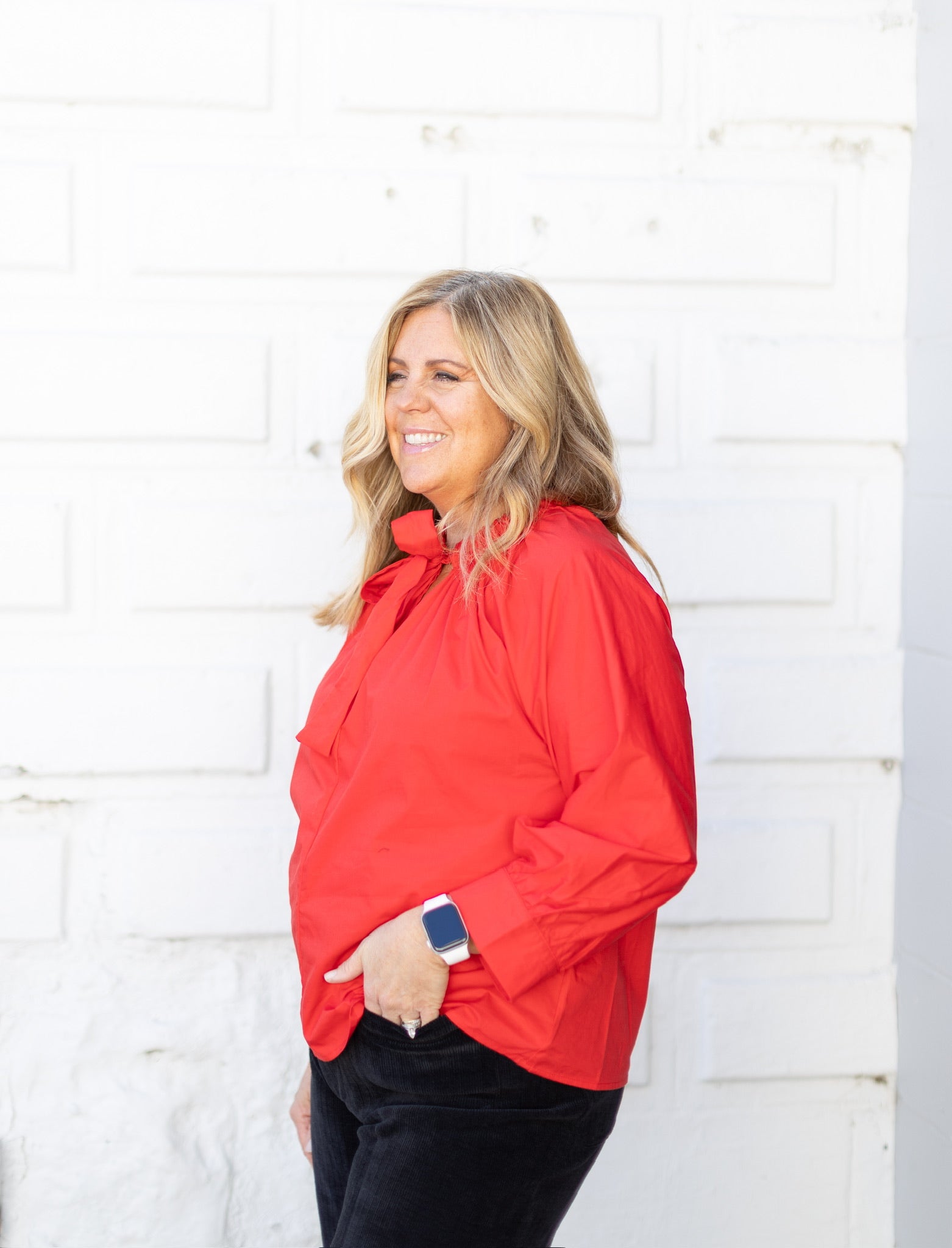 Christmas Red Bow Top