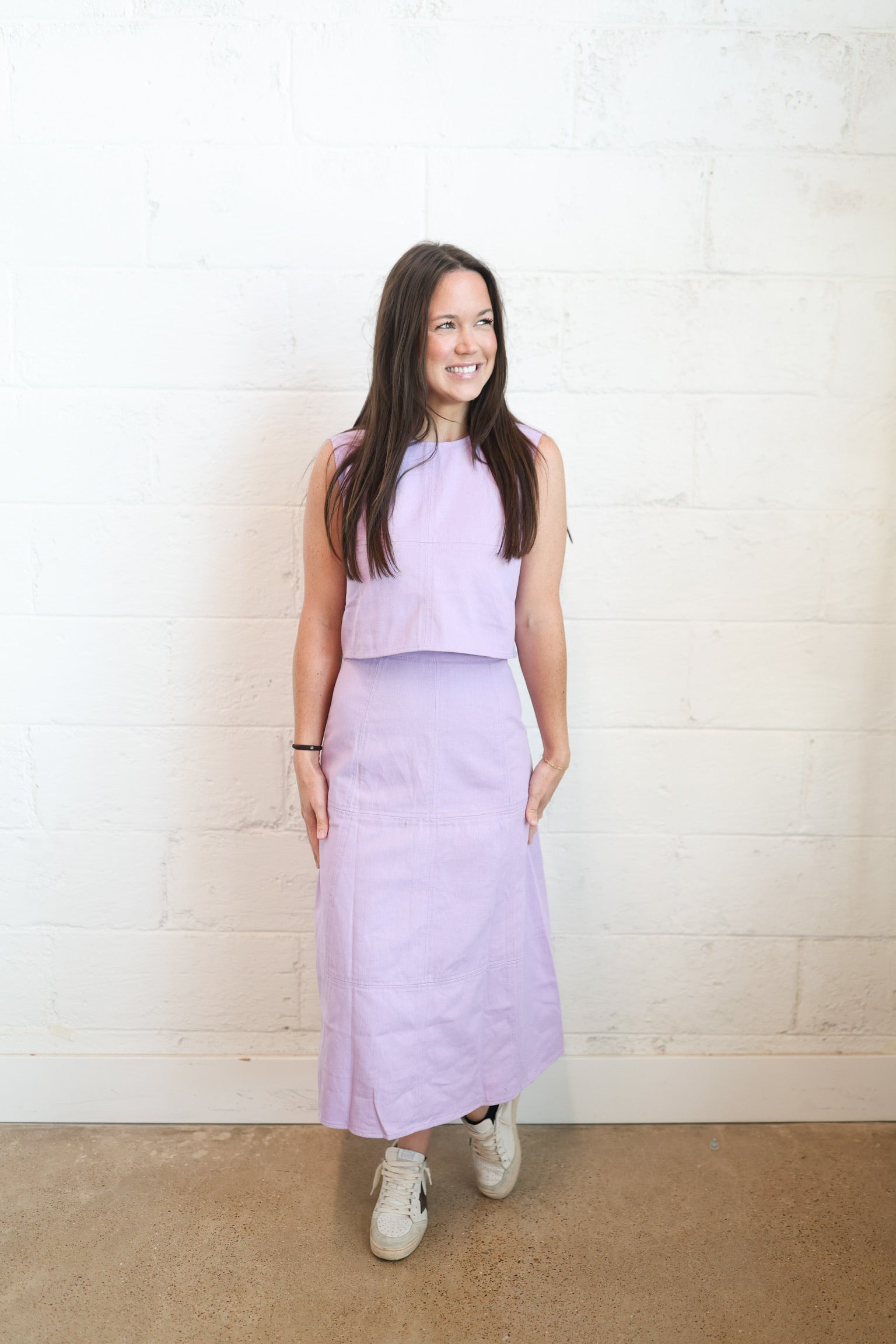 Lila Zip Midi Skirt