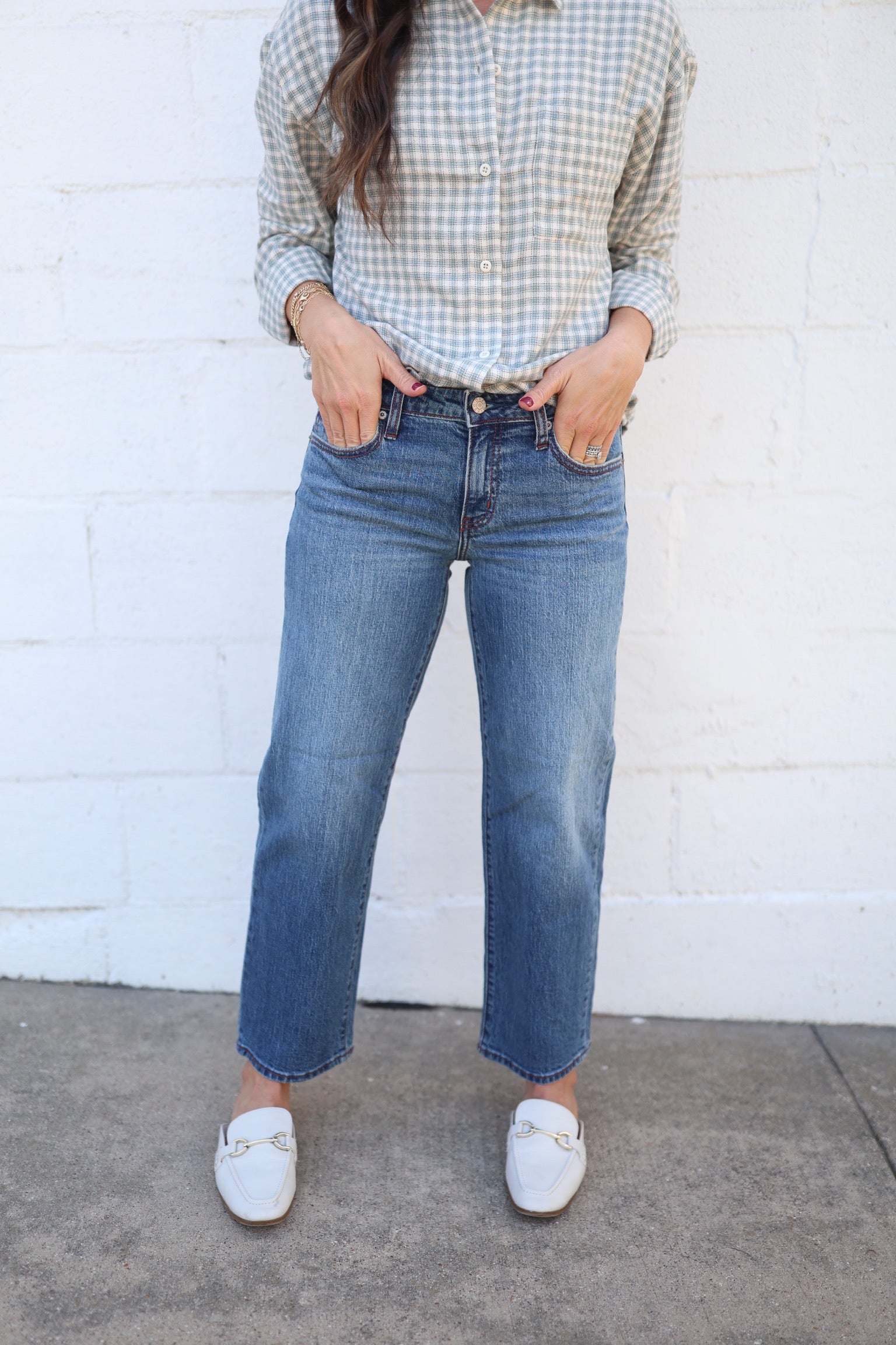 Keeper Haze Low Rise Straight Crop Jeans