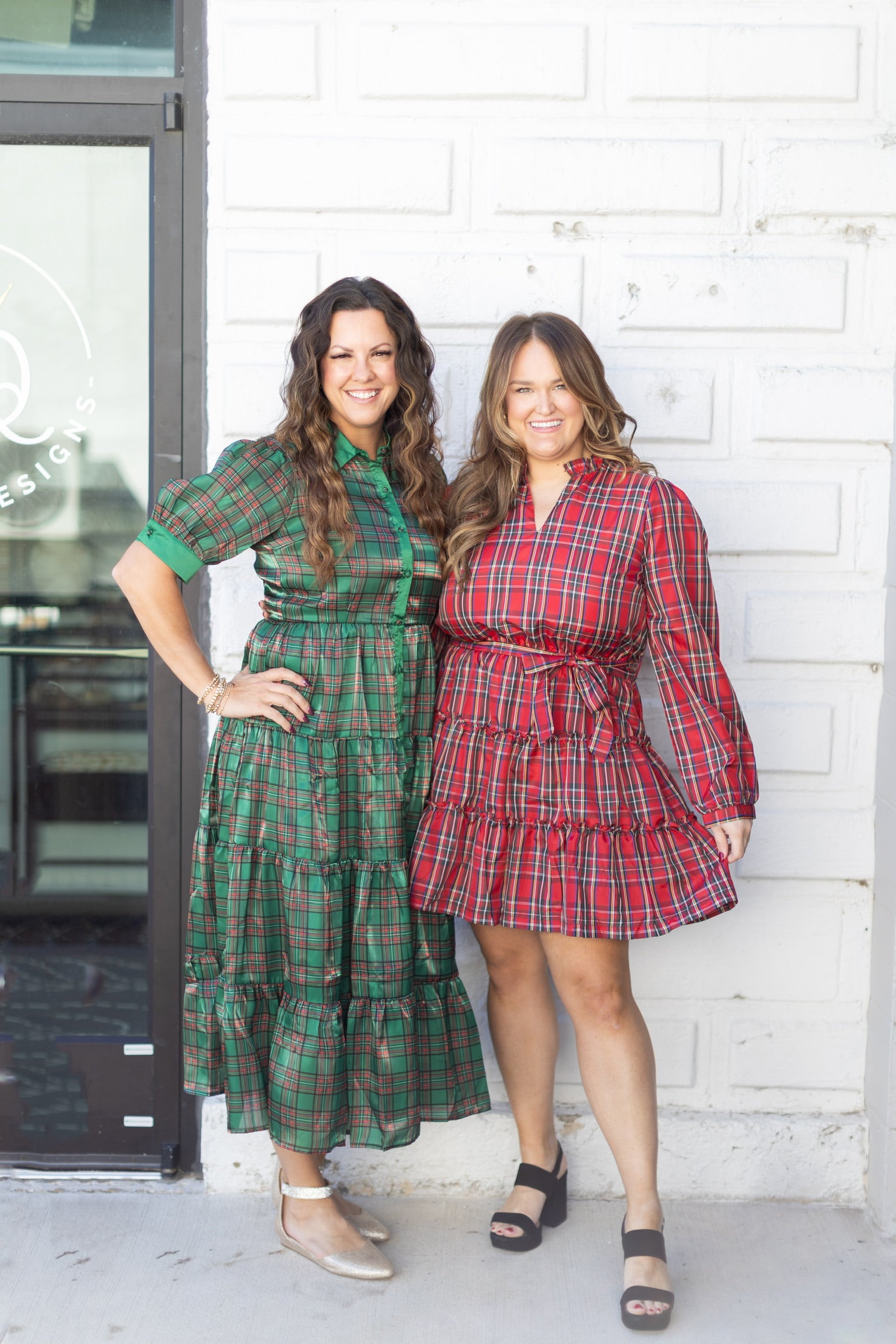 Christmas Plaid Mini Dress