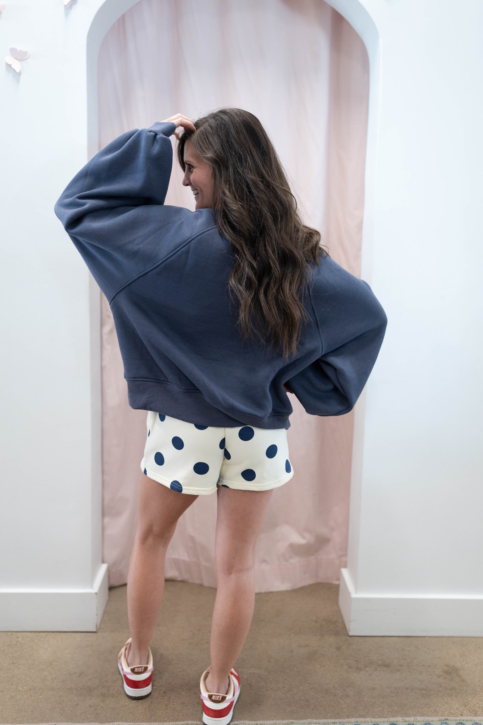 Navy Bubble Sweatshirt