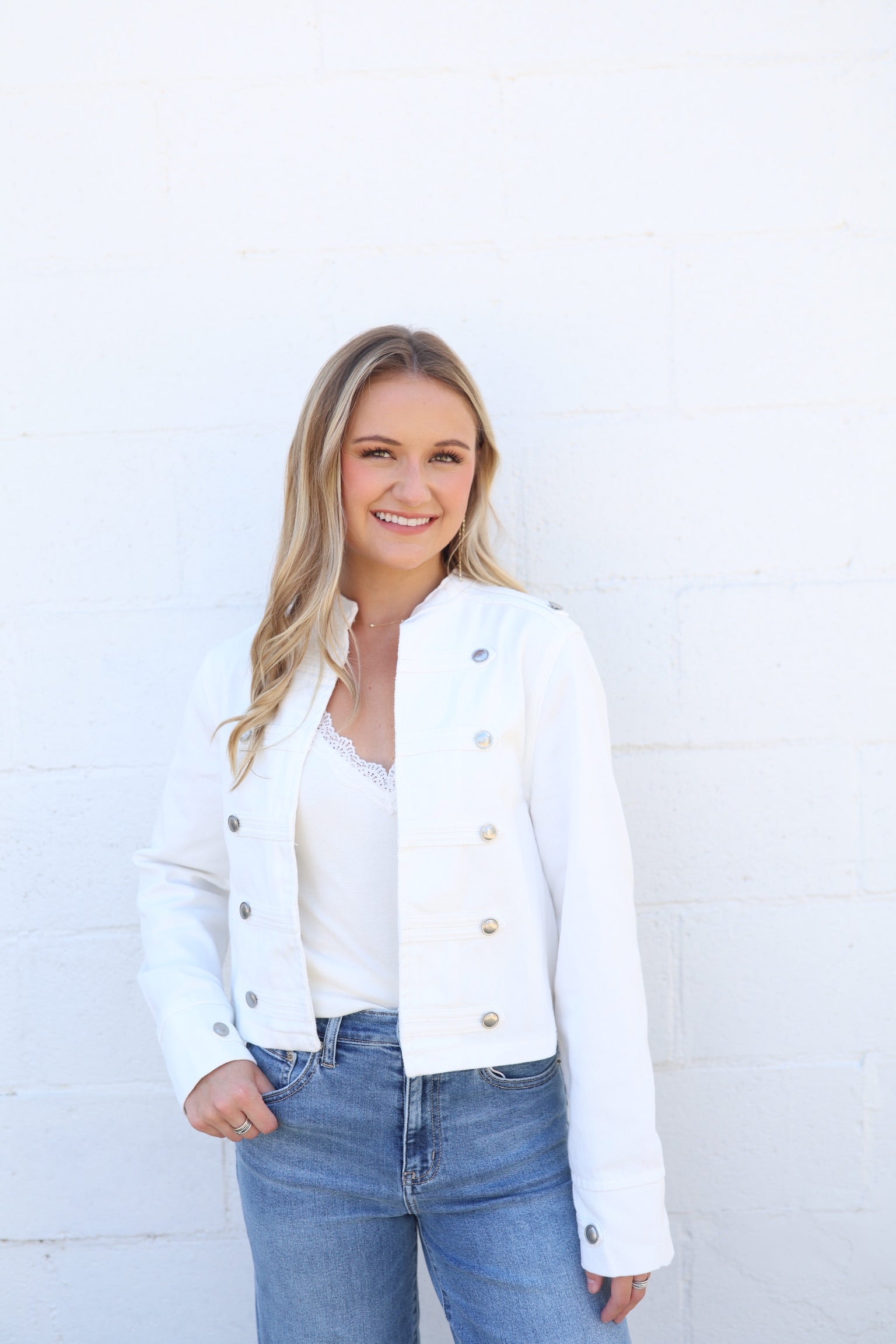 Taylor White Denim Jacket