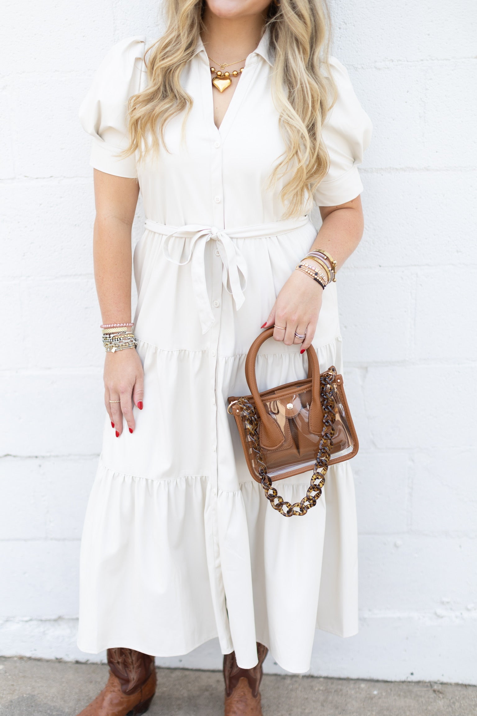 Maren Leather Midi Dress