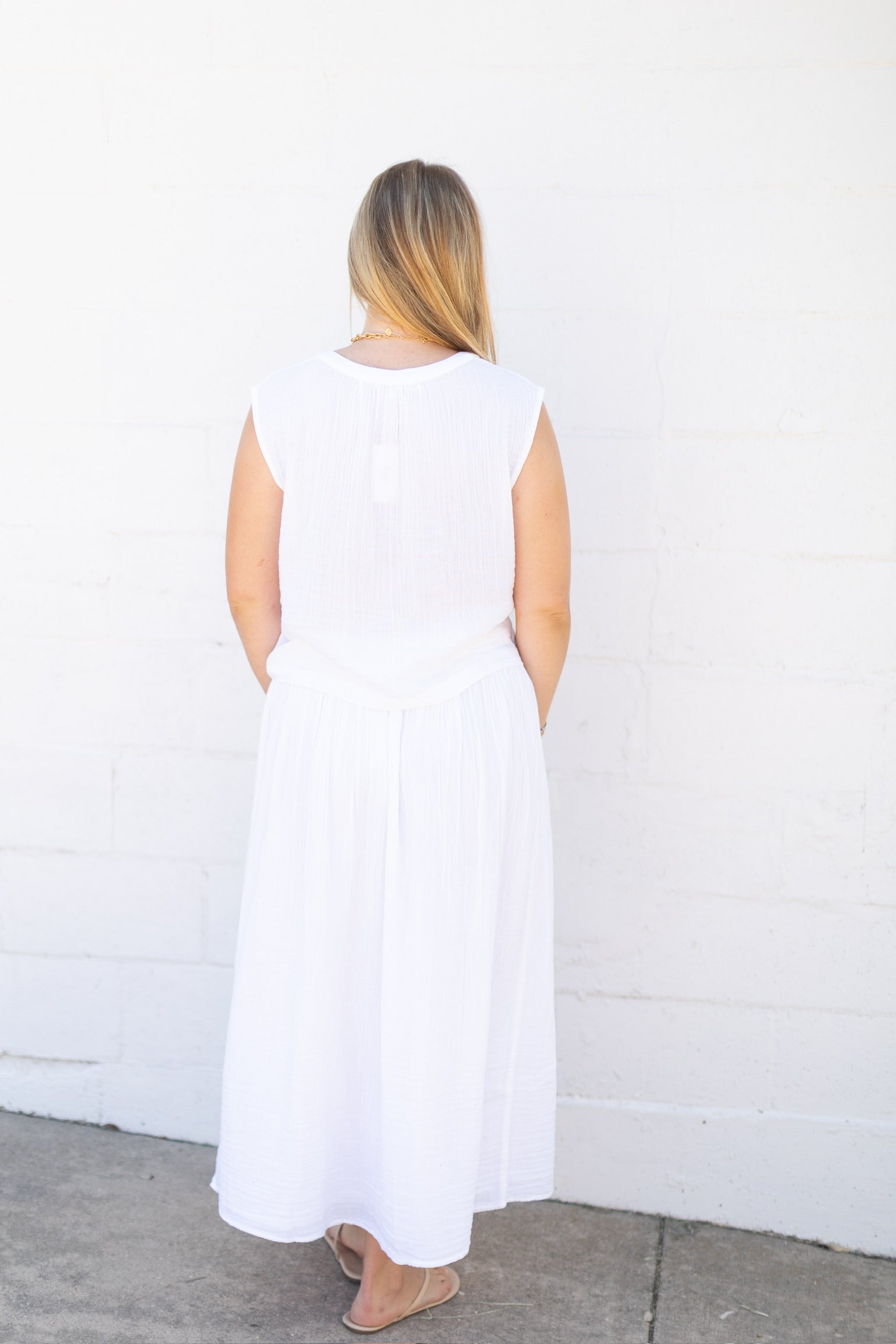 White Reina Airy Skirt