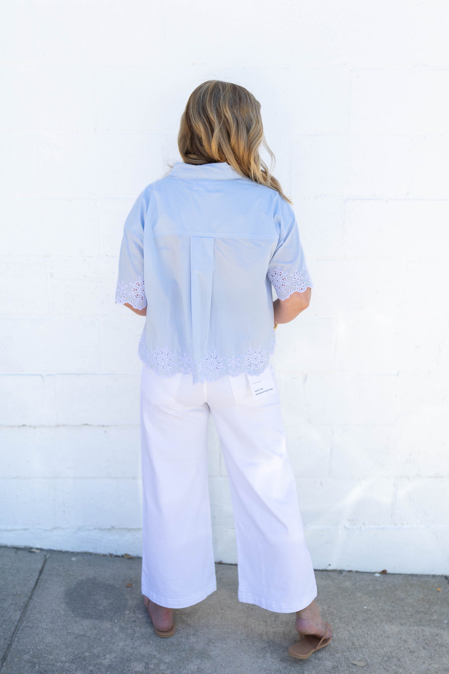 Valley Girl Lamb High Rise Wide Leg Jeans