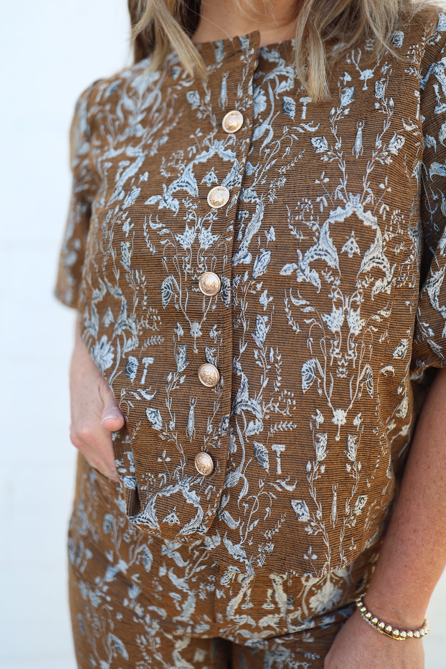 Julie Jacquard Blouse