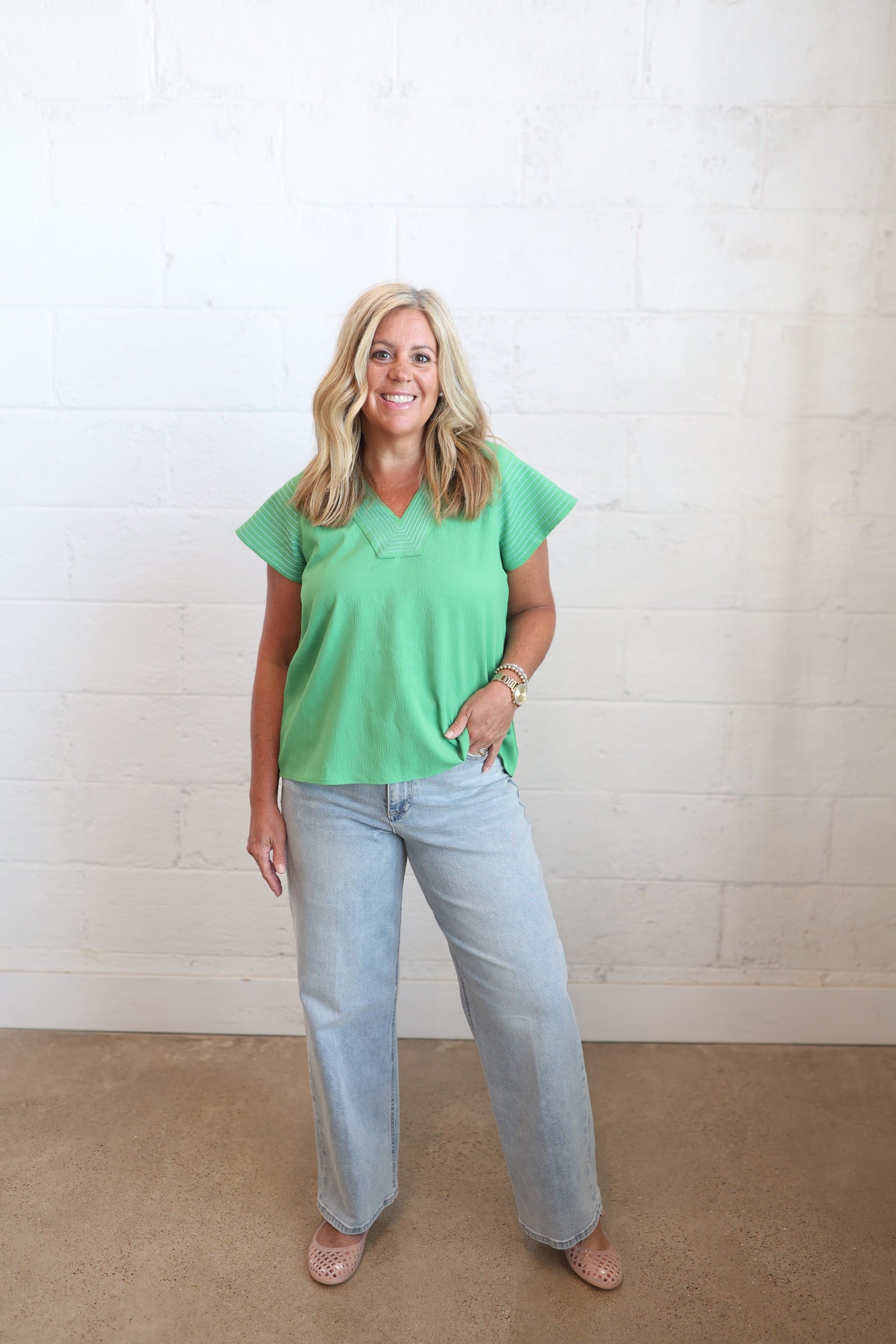 Kelly Green Blouse