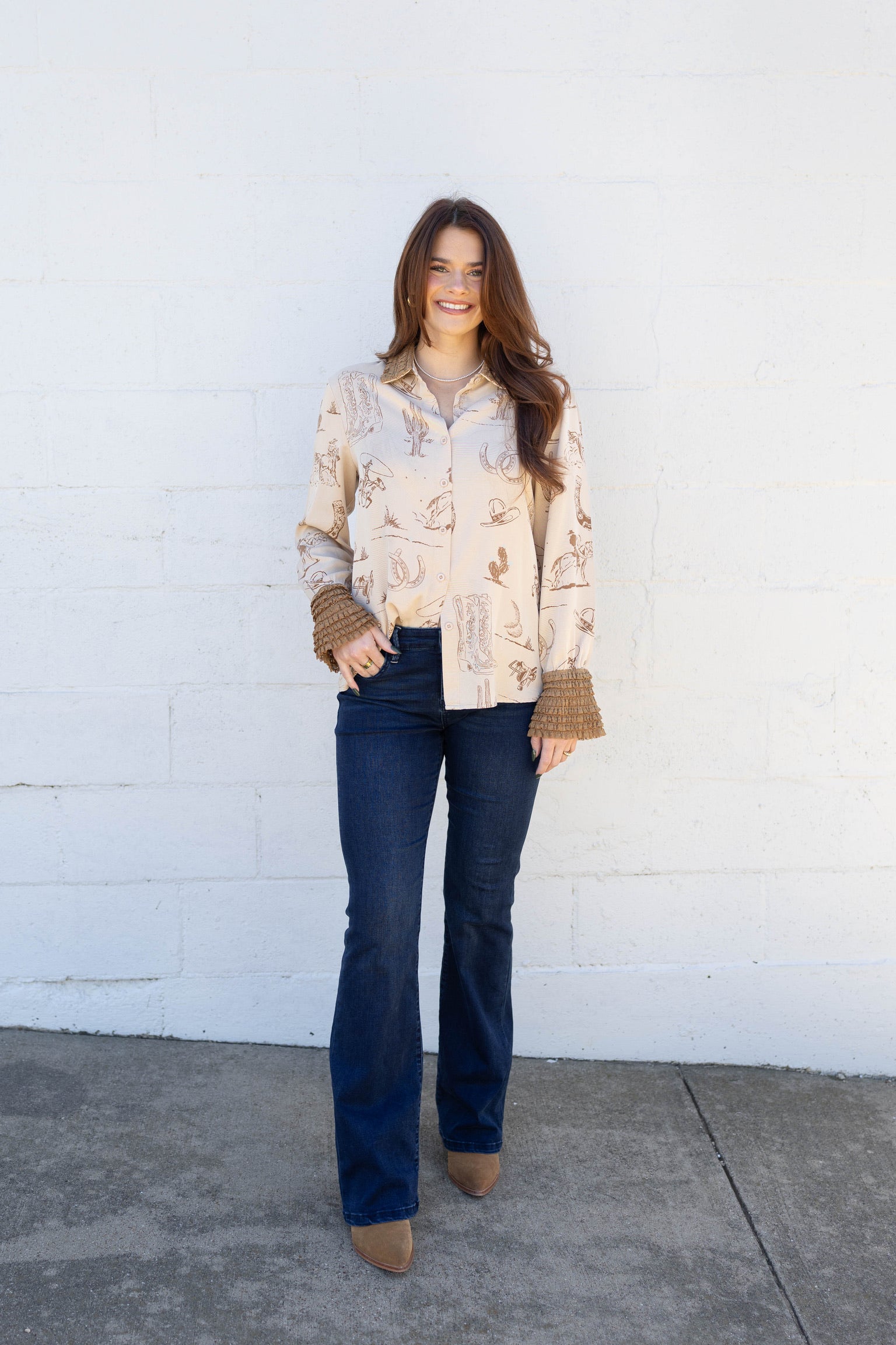 Cheyenne Western Cuff Top