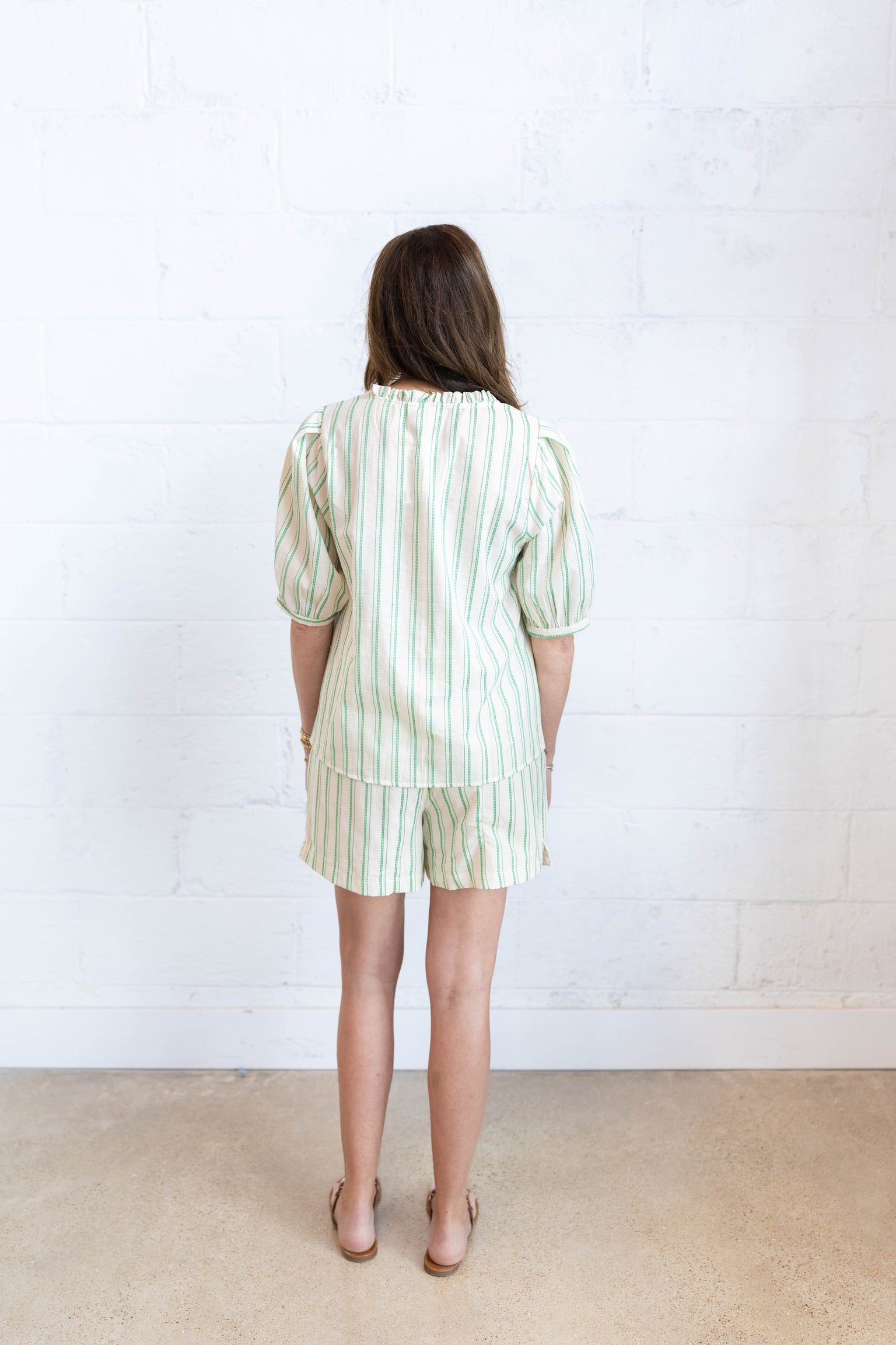 Gracie Green Stripe Top