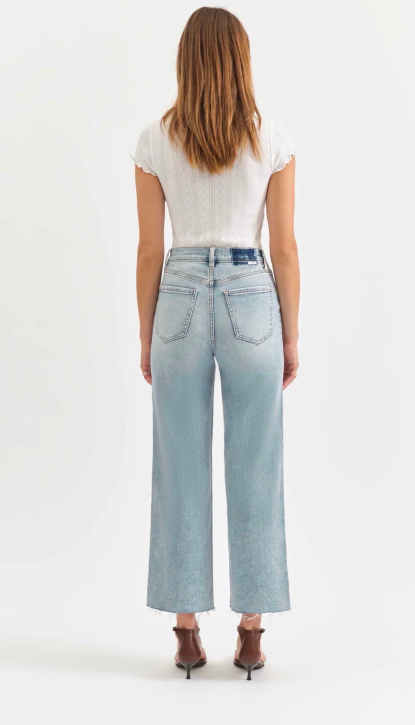 Denim Pleaser High Rise Wide Ankle