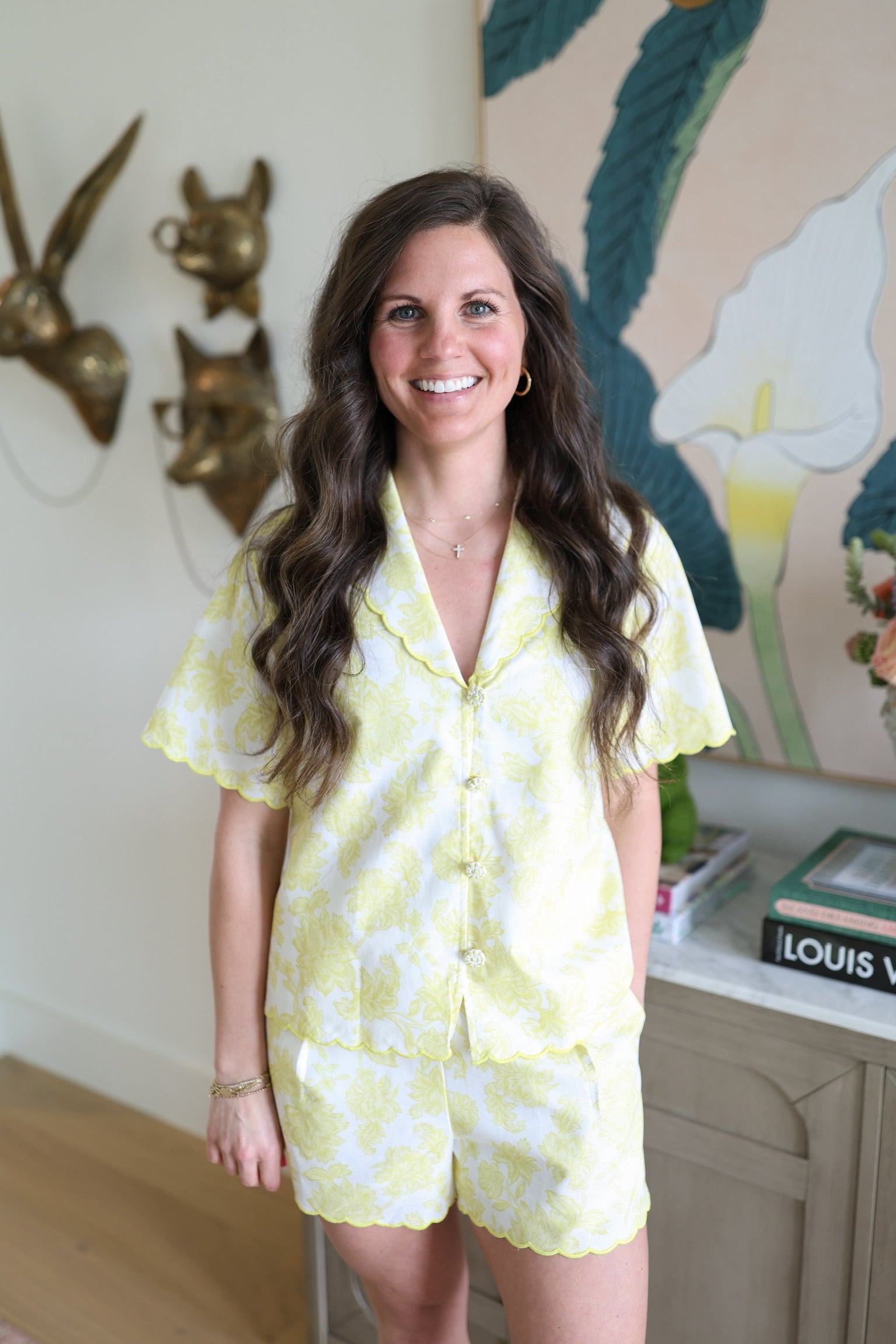 Botanical Scallop Top