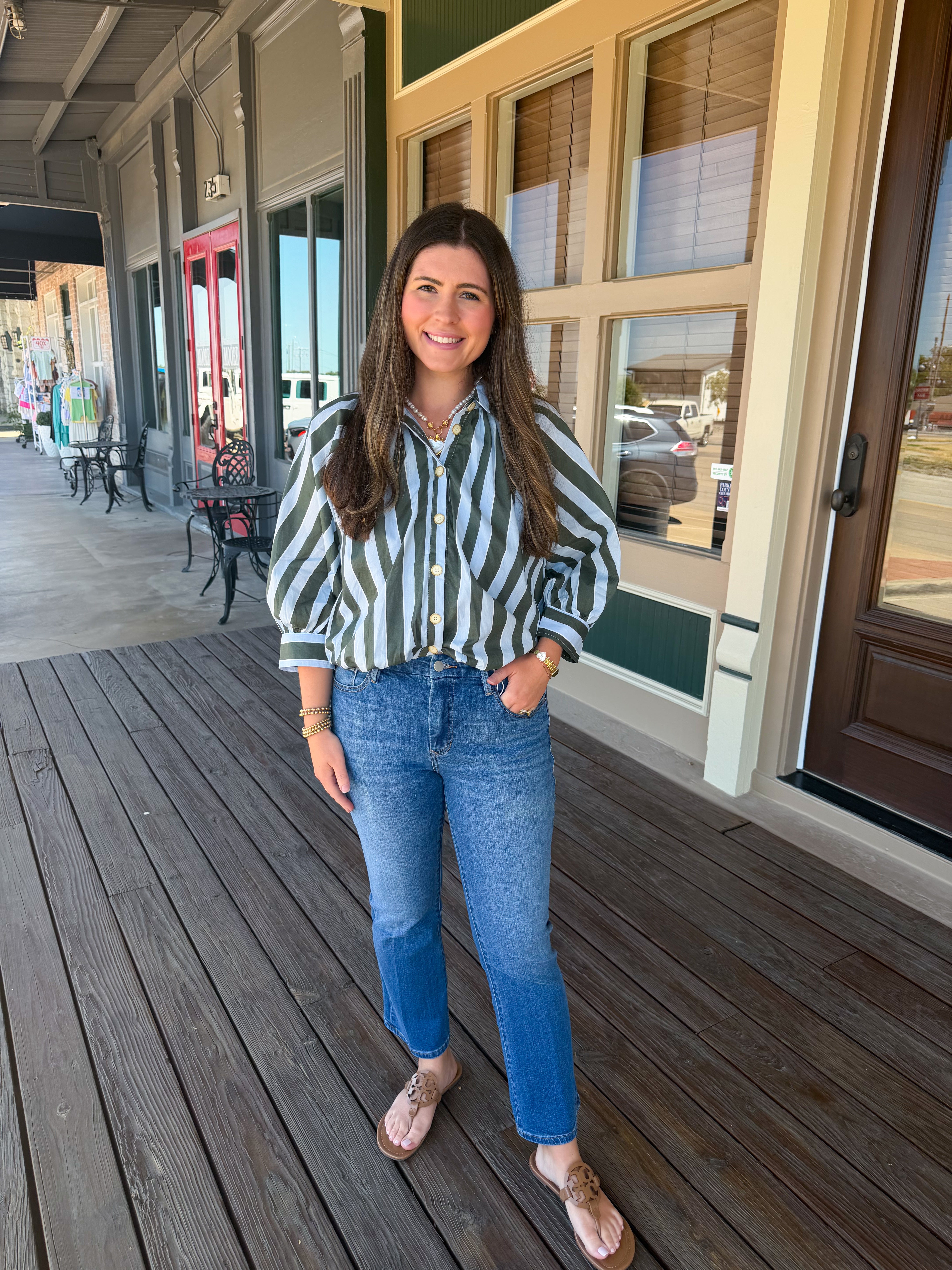 Stacy Stripe Bubble Top