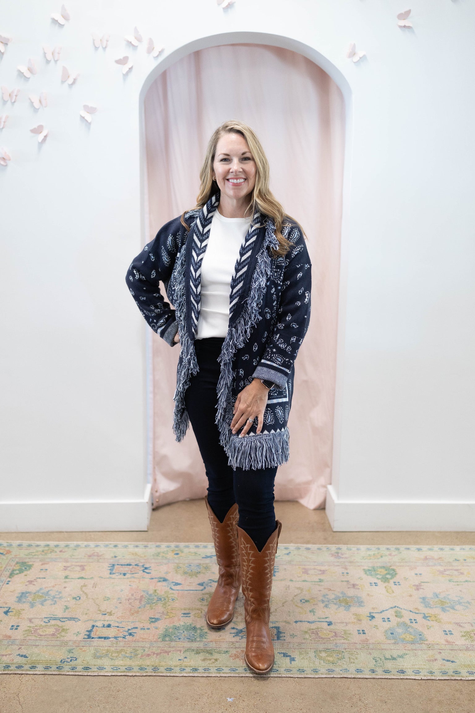 Boston Bandana Long Cardigan