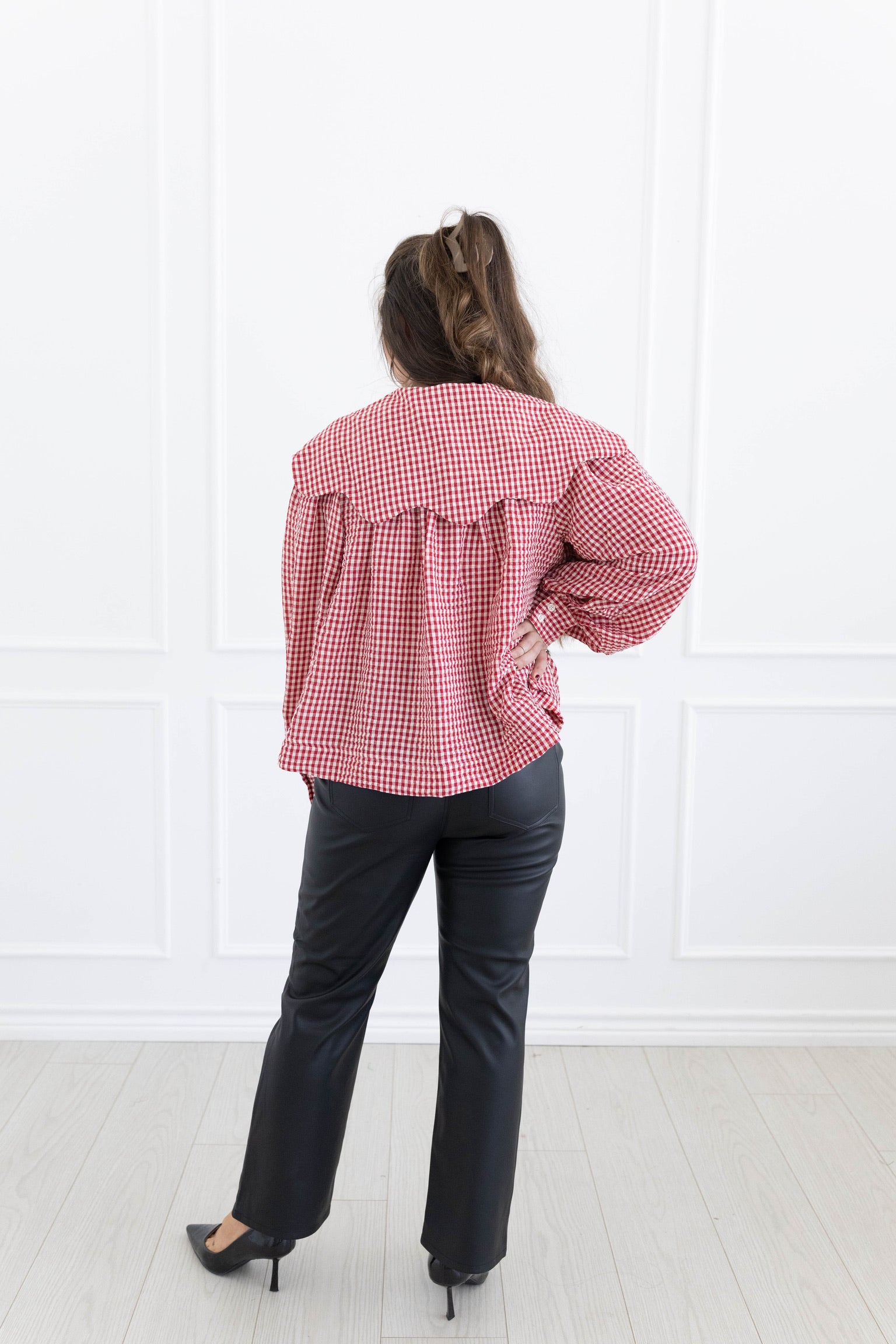 Poplin Peter Pan Collar Top