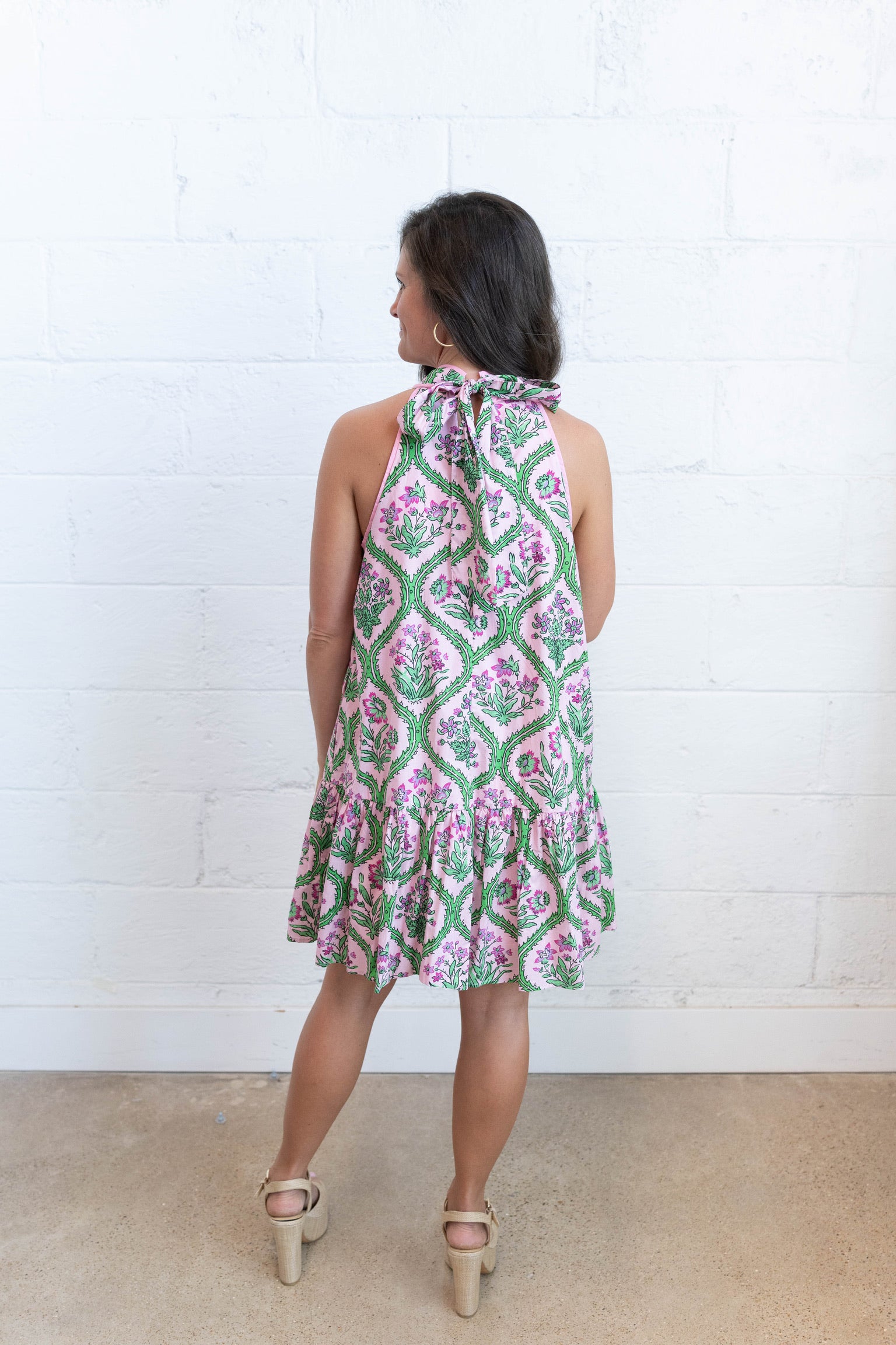 Pink Peony Mini Dress