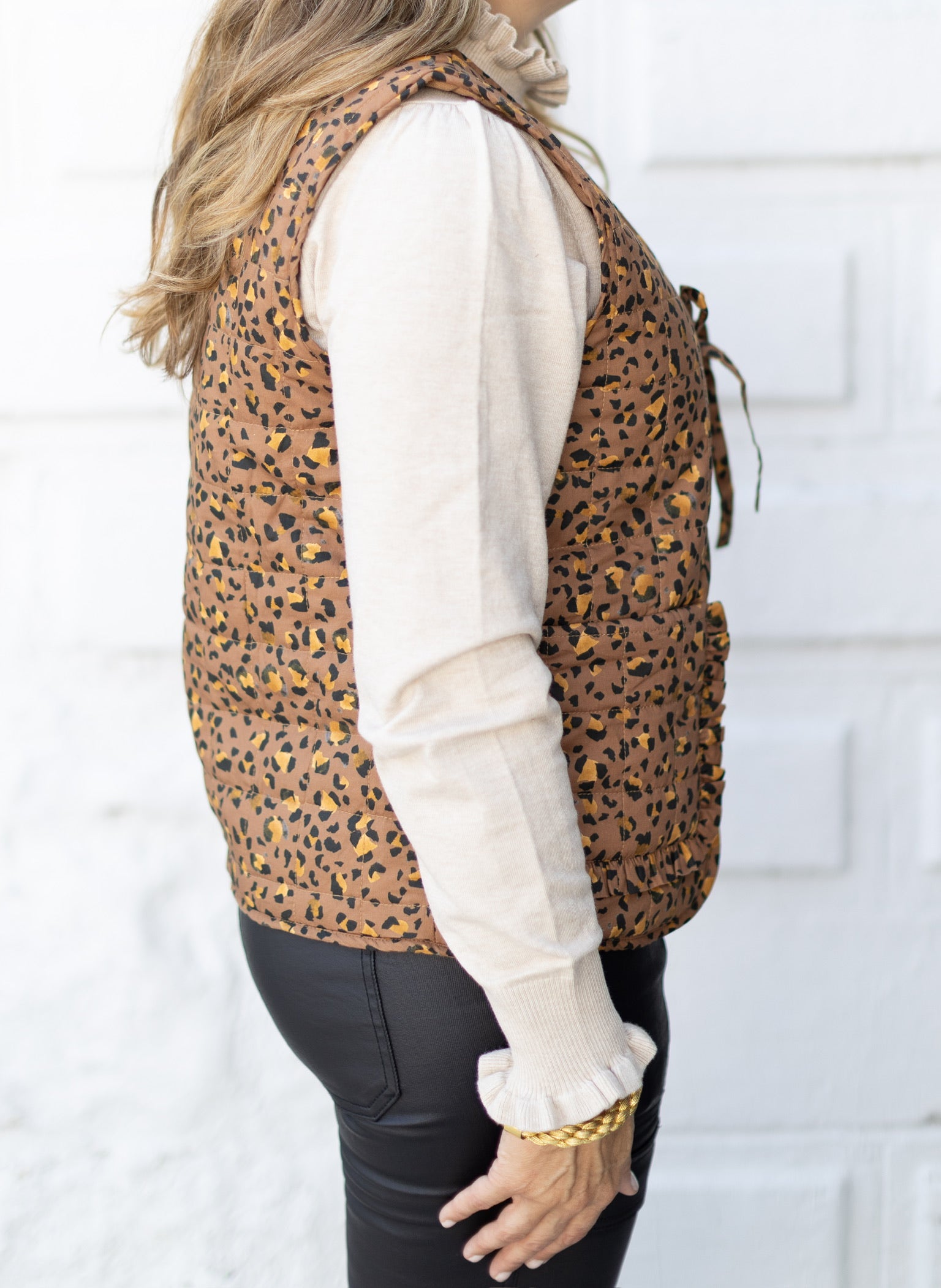 Leopard Tie Vest