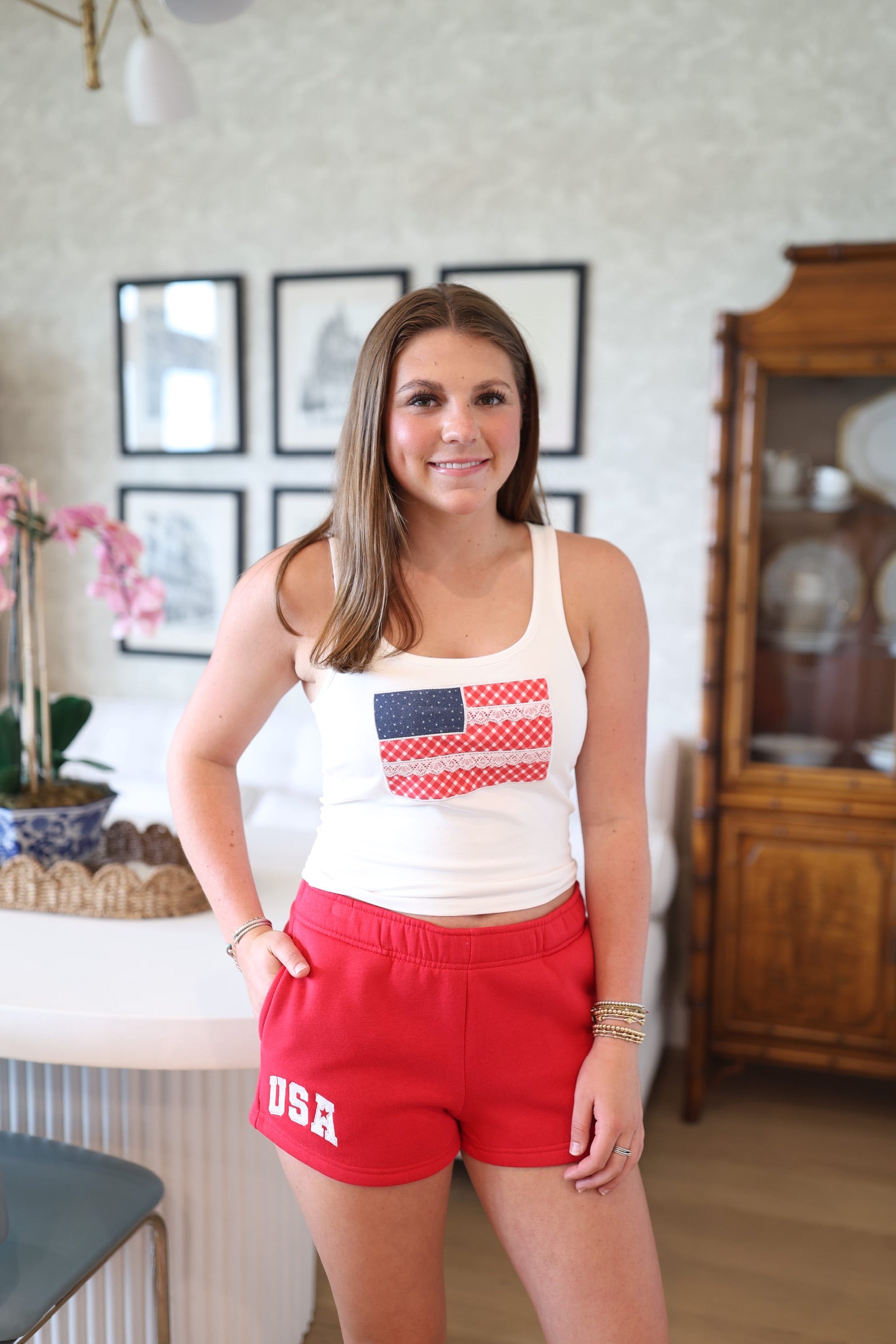 Lace Flag May Tank